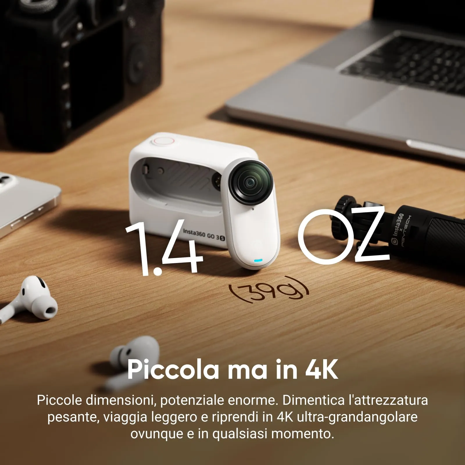 Insta360 GO 3S Action Pack (128GB) 4K Action Camera - immagine 2