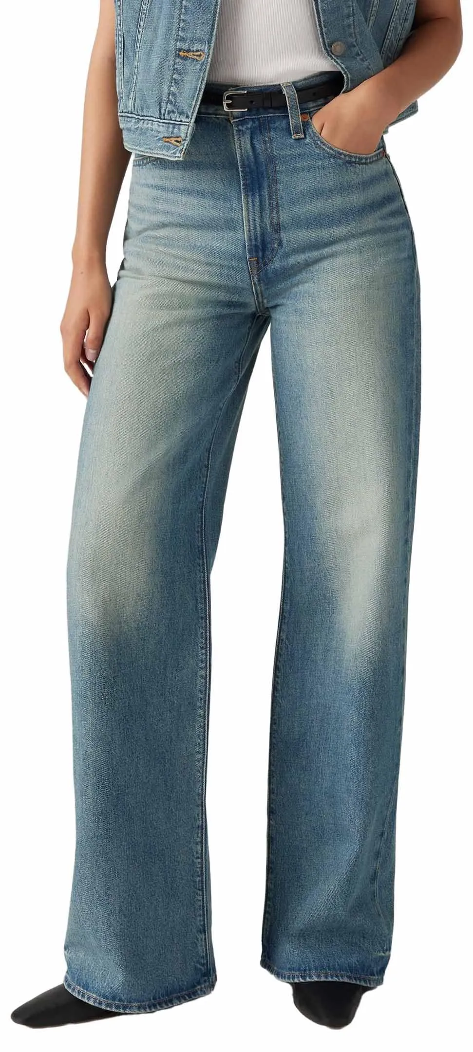 Levi's Ribcage Wide Leg Jeans Donna, Tint Story, 32W x 34L - immagine 4