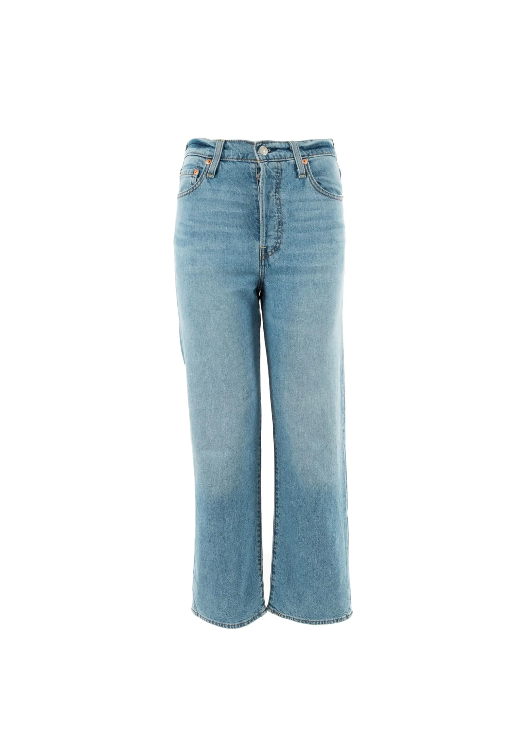Levi's Ribcage Straight Ankle Jeans, Cool Winner, 32W / 29L Donna - immagine 5