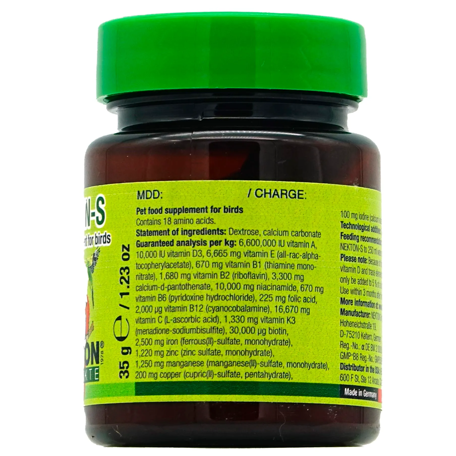 Nekton S Integratore Vitaminico per Uccelli, 35 g - immagine 2