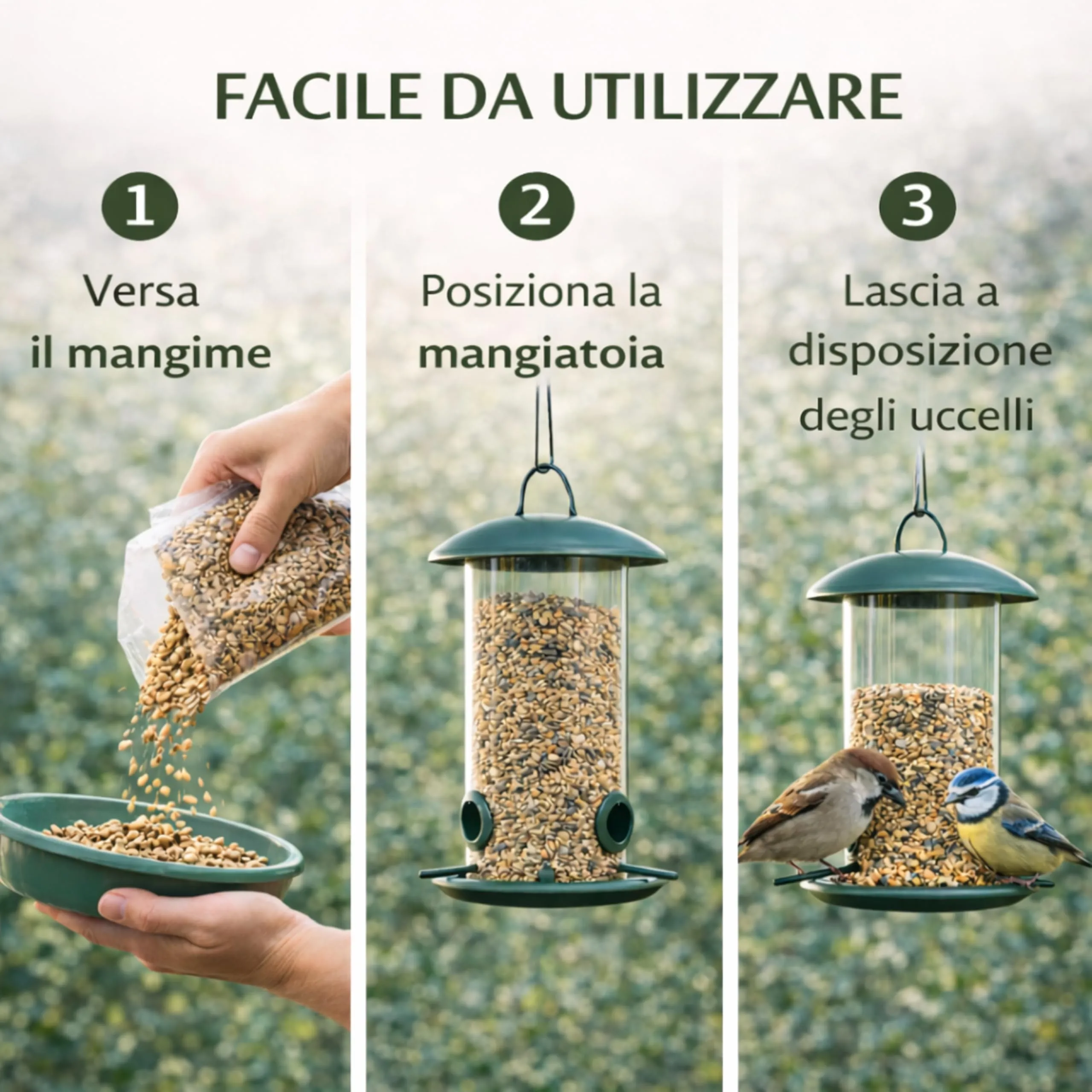 AGRI-CULTURA Mangime Uccelli Selvatici Miscela Semi e Granaglie Naturali, 3,4 kg - immagine 5