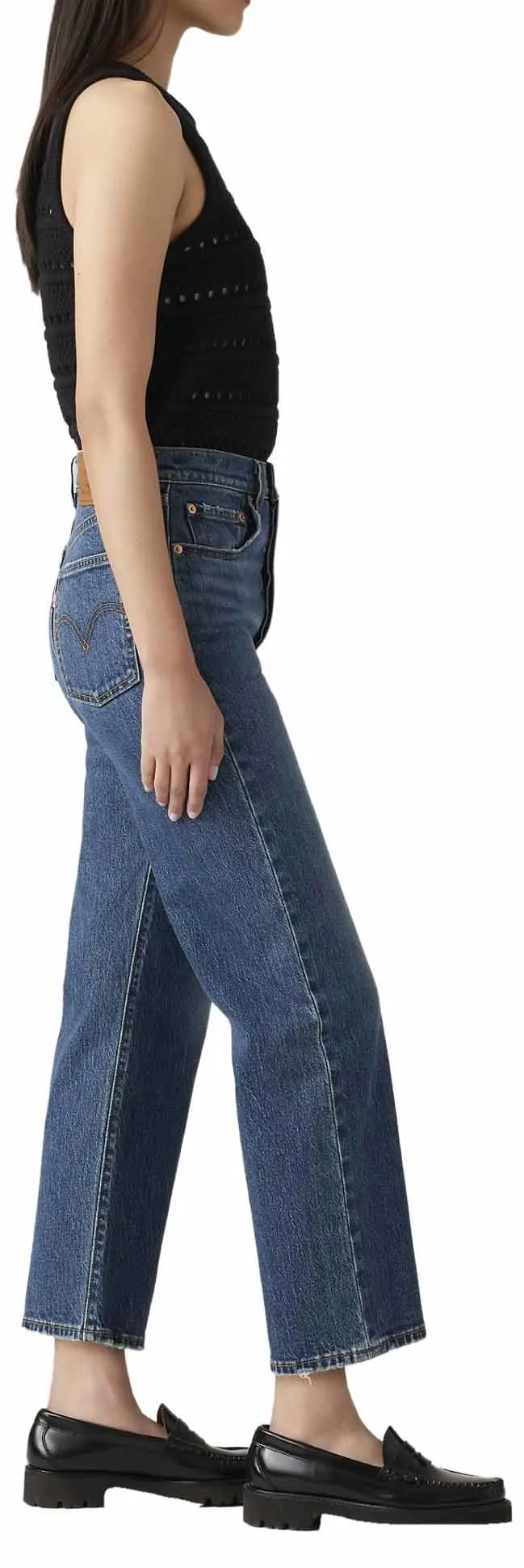 Levi's Ribcage Straight Ankle Jeans, My Honor No DX, 34W / 29L Donna - immagine 2