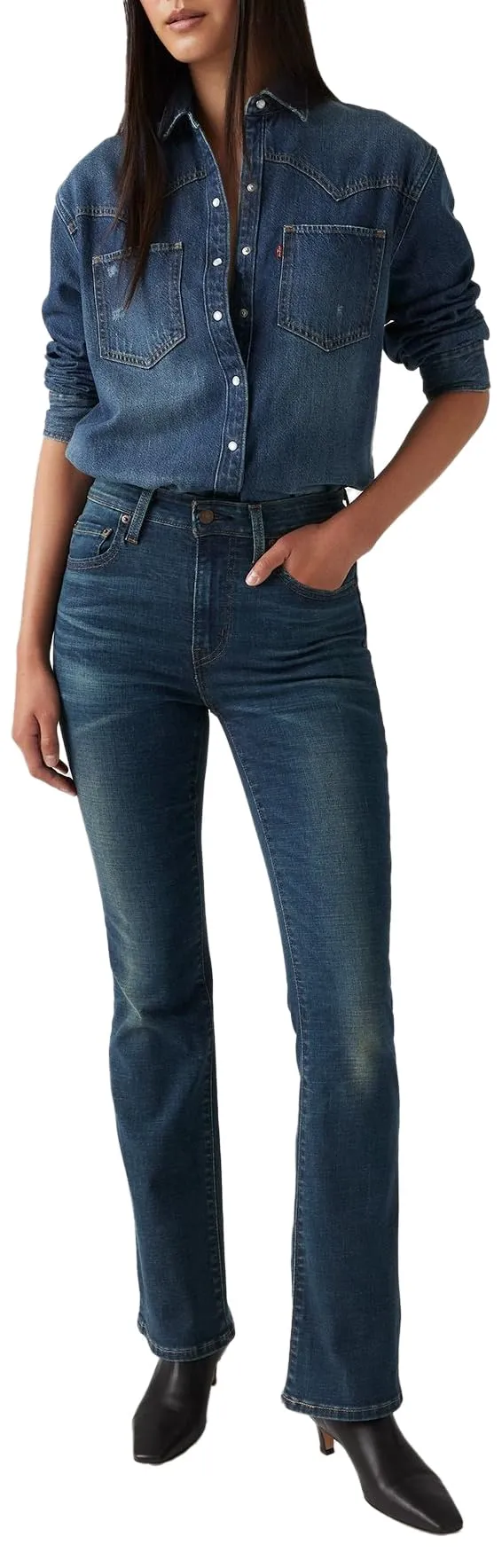 Levi's 725 High Rise Bootcut Jeans Donna, Miles Apart, 26W / 32L - immagine 5