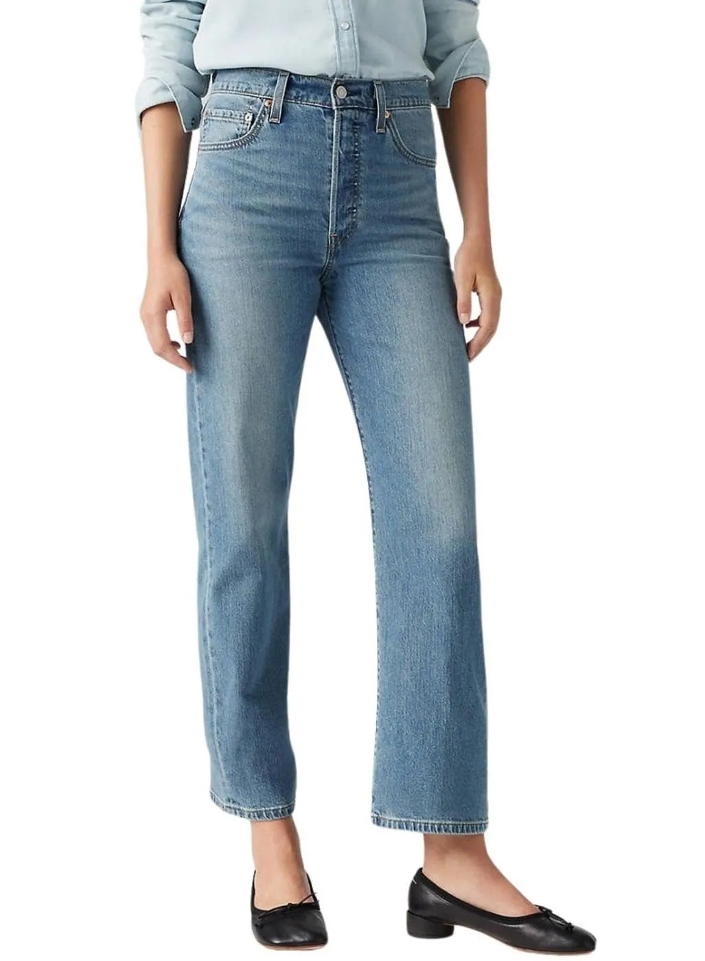 Levi's Ribcage Straight Ankle Jeans, Cool Invite, 23W / 27L - immagine 1