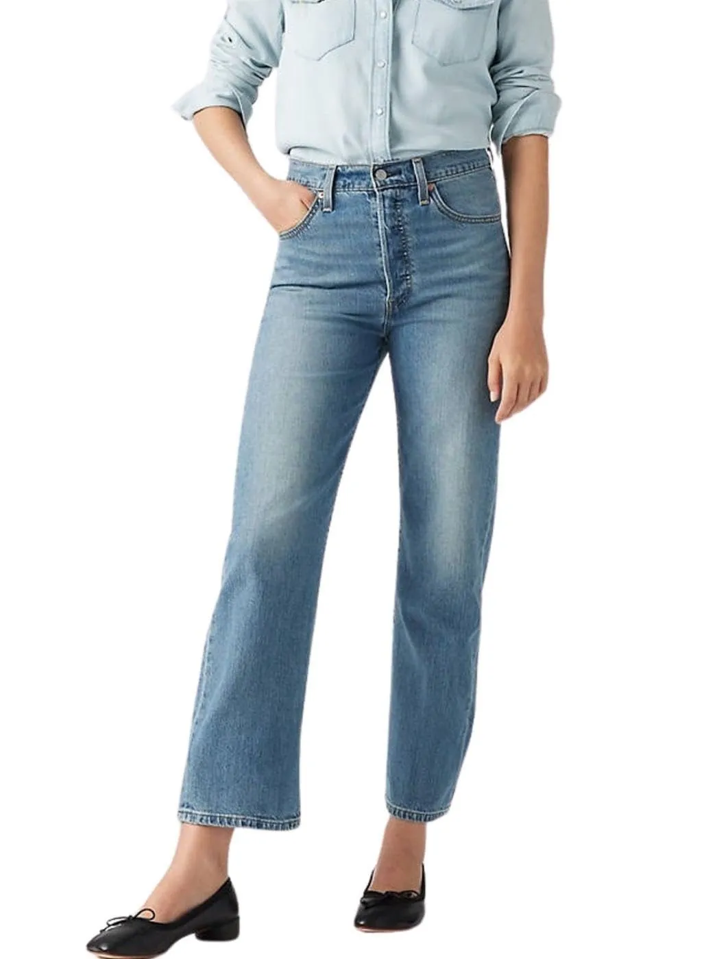 Levi's Ribcage Straight Ankle Jeans, Cool Invite, 23W / 27L - immagine 5