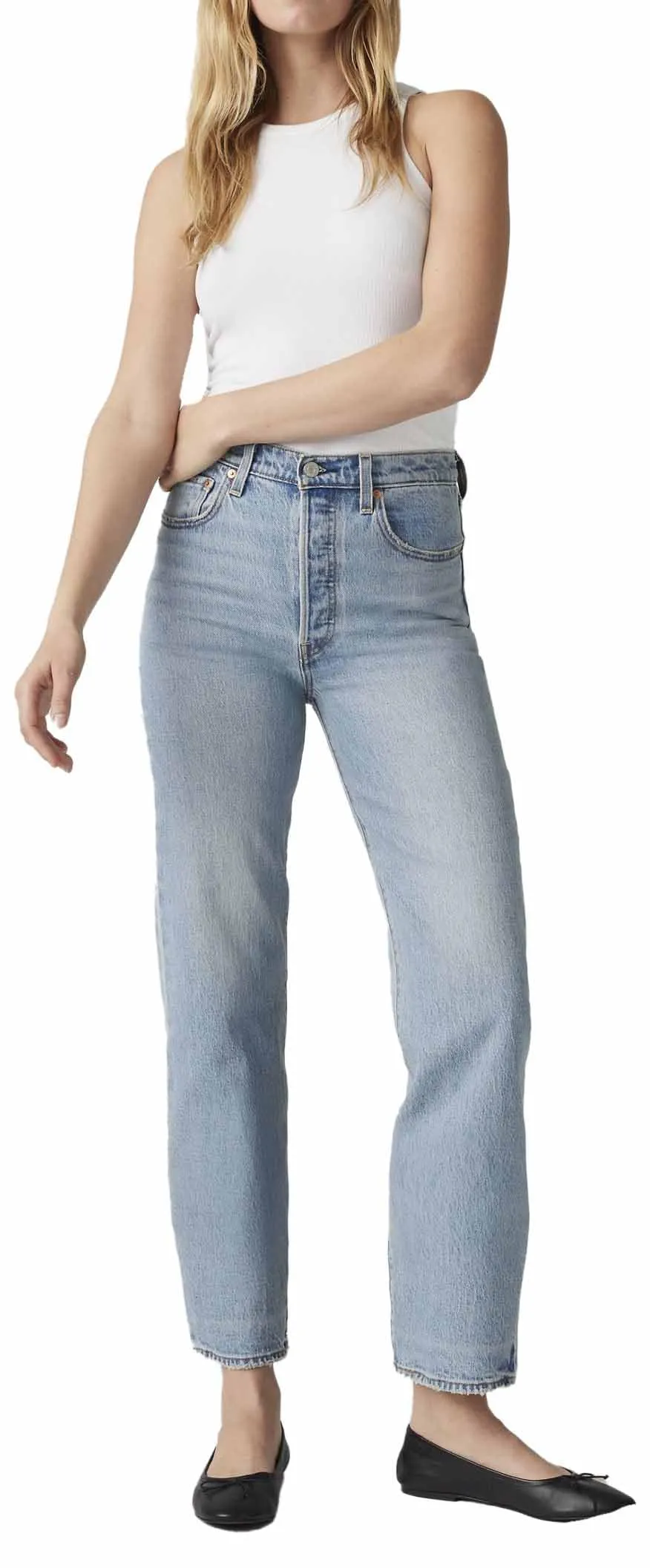 Levi's Ribcage Straight Ankle Jeans, Let's Share, 30W / 27L - immagine 1