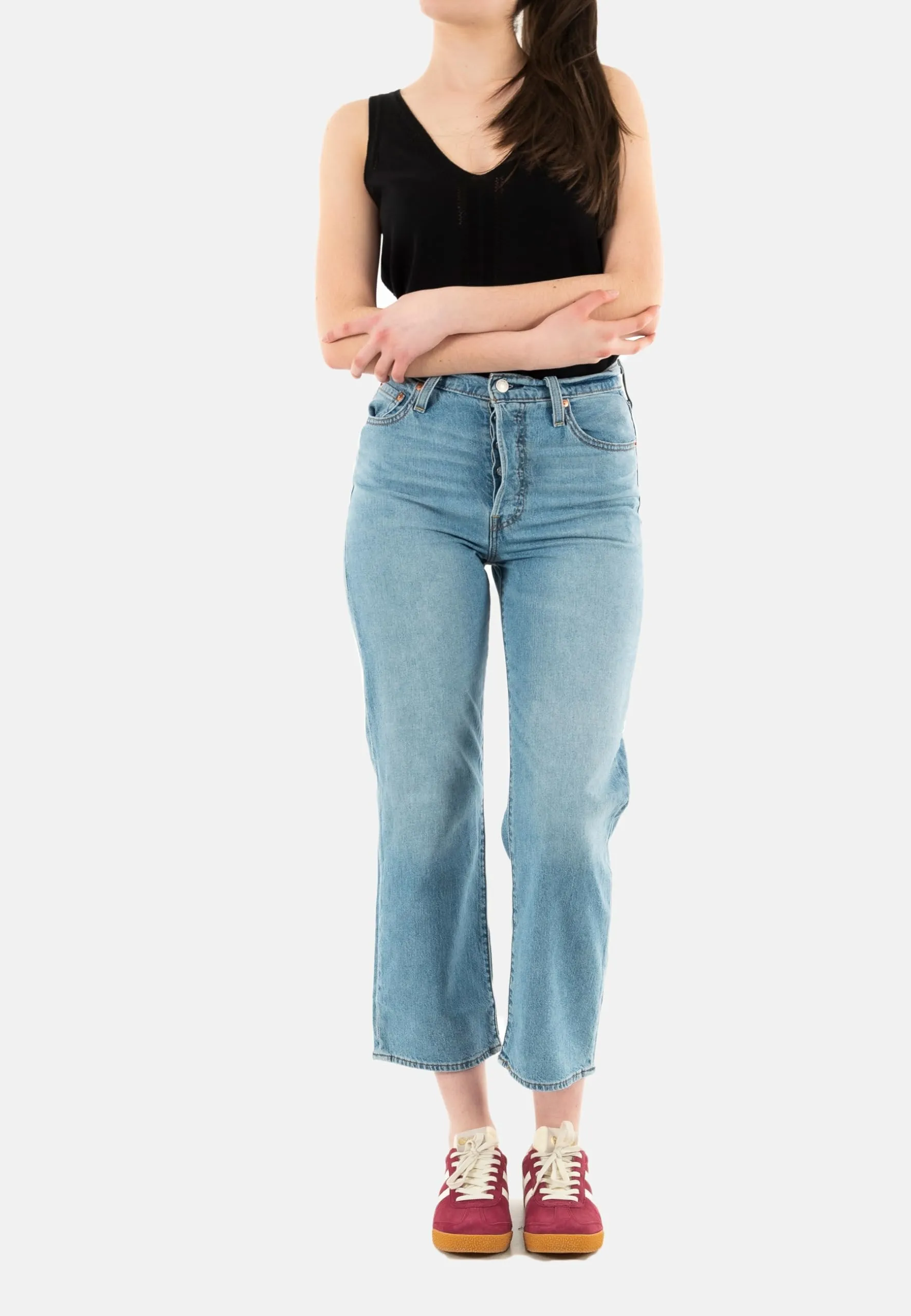 Levi's Ribcage Straight Ankle Jeans, Cool Winner, 28W / 29L - immagine 2