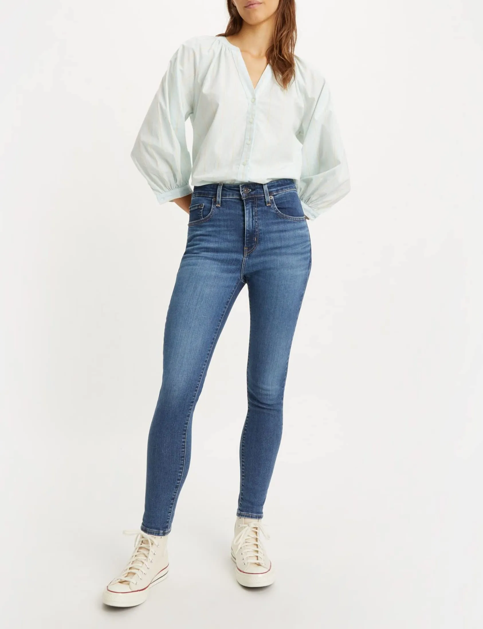 Levi's 721 High Rise Skinny Jeans Donna, Blue Wave Mid, 24W / 32L - immagine 4