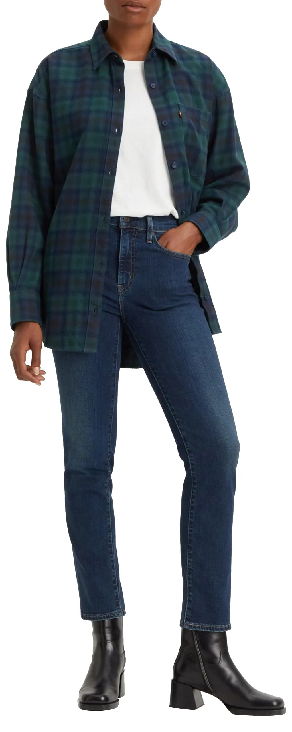 Levi's 724 High Rise Straight Jeans Donna, Blue Wave Mid, 29W / 28L - immagine 4