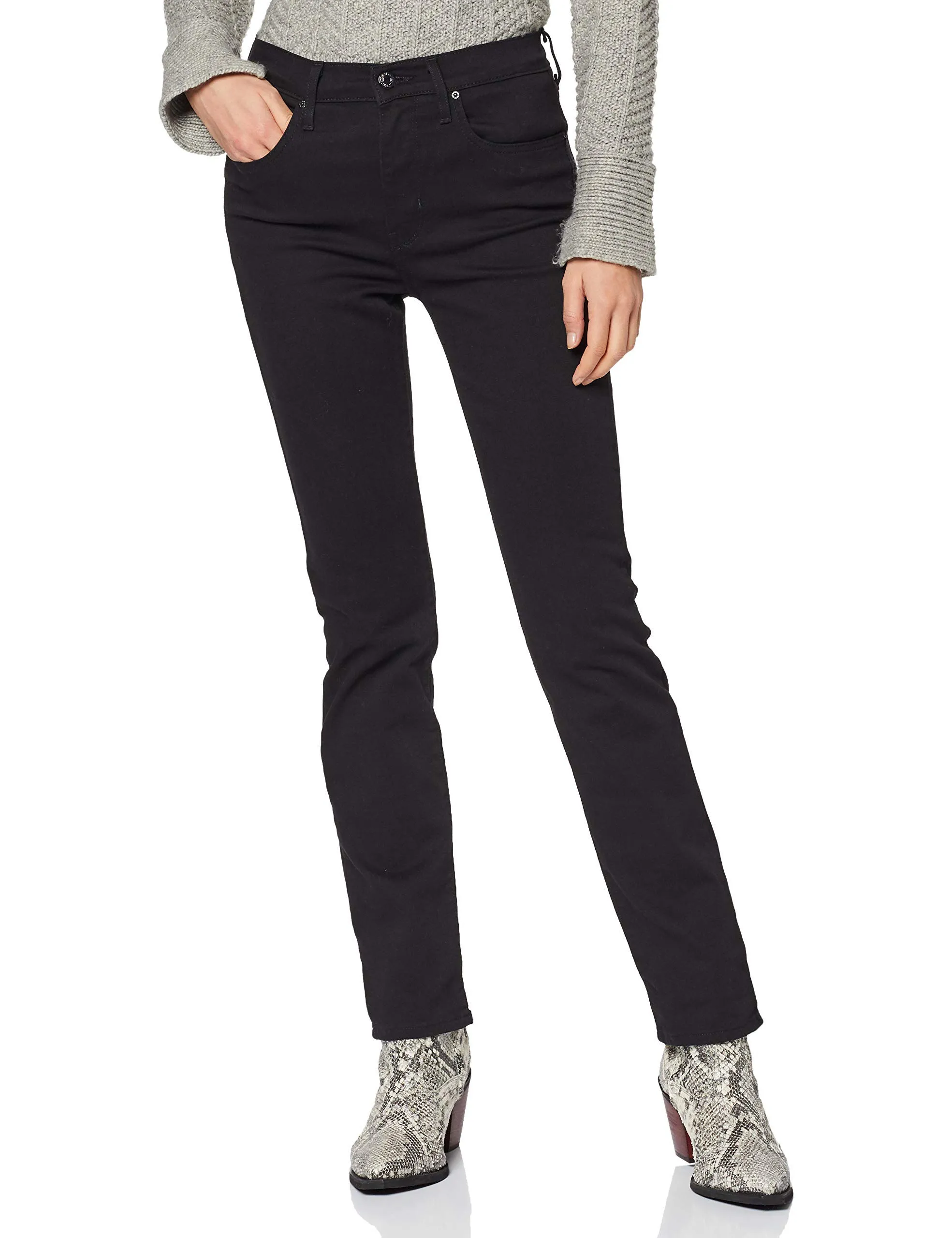 Levi's 724 High Rise Straight Jeans Donna, Nero (Black Sheep), 32W / 30L - immagine 4