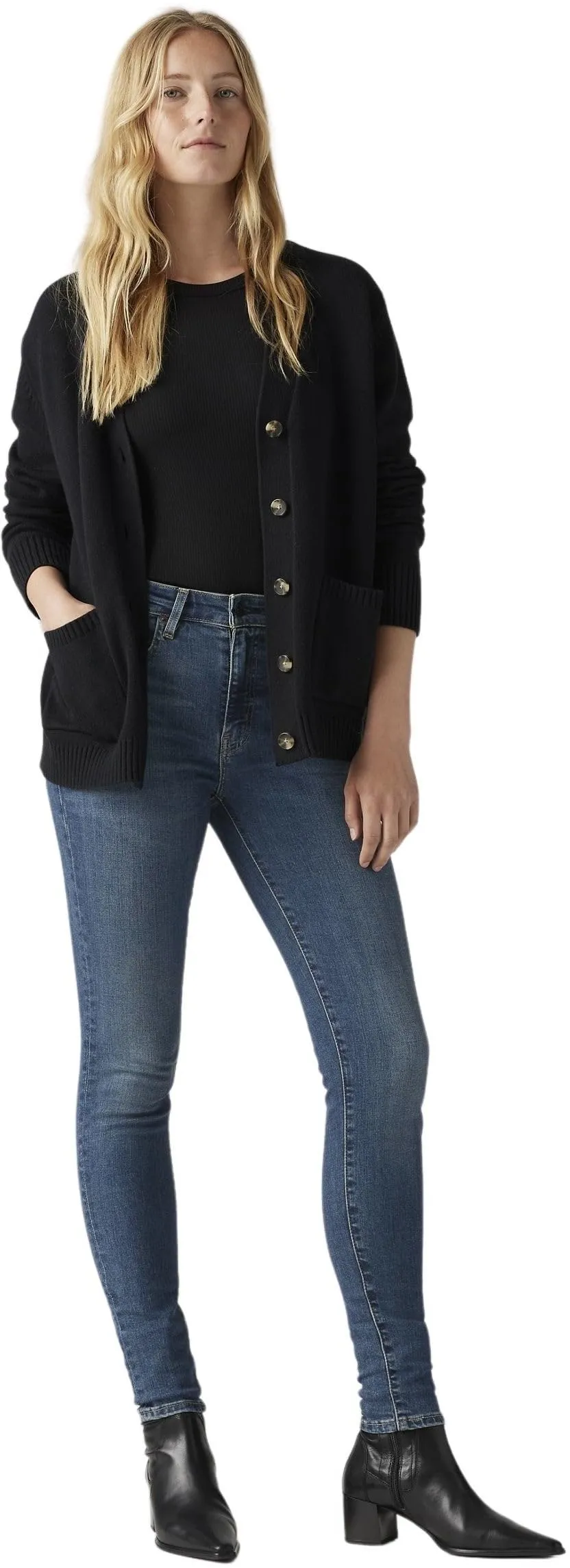 Levi's 721 High Rise Skinny Jeans Donna, Blue Wave Dark, 26W / 32L - immagine 5