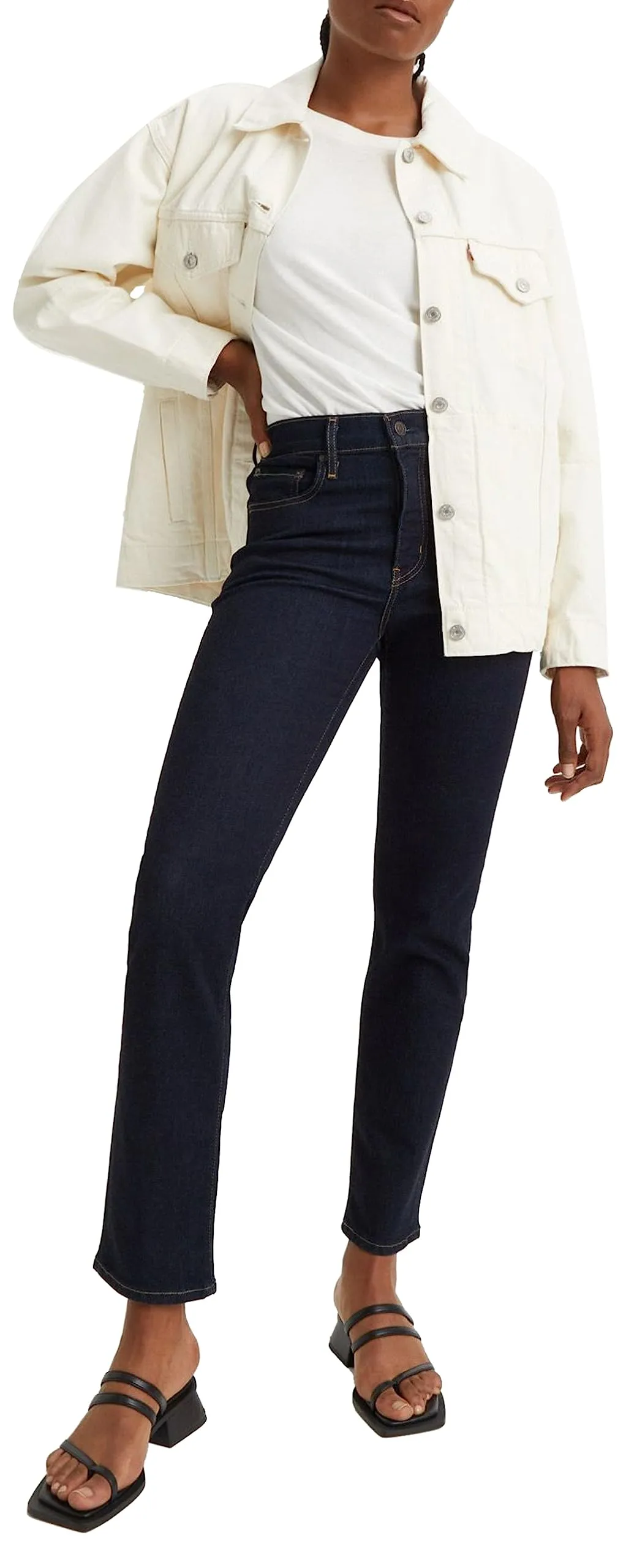 Levi's 724 High Rise Straight Jeans, Blue Wave Rinse, 27W / 32L - immagine 5