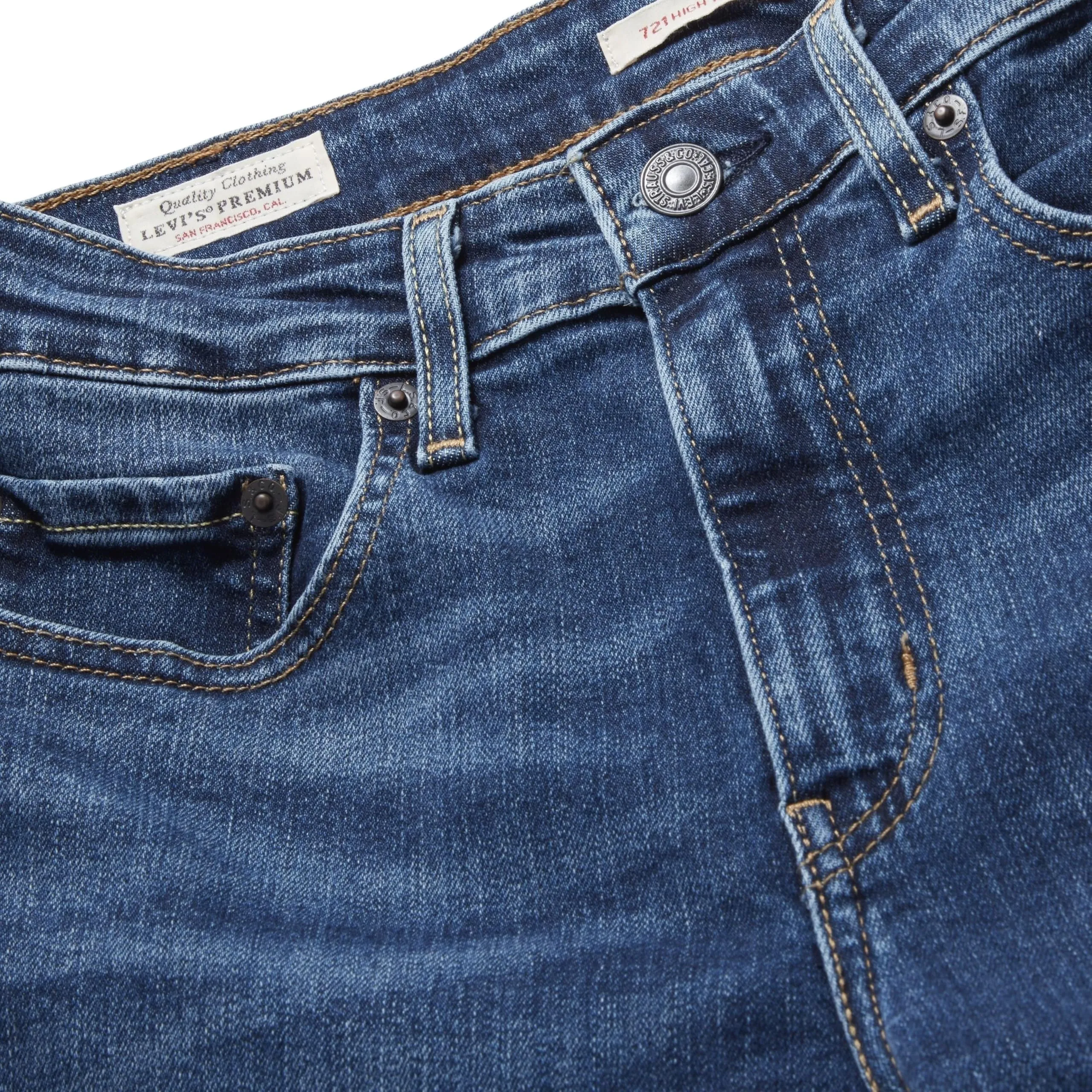 Levi's 721 High Rise Skinny Jeans Donna, Blue Wave Dark, 32W / 30L - immagine 8