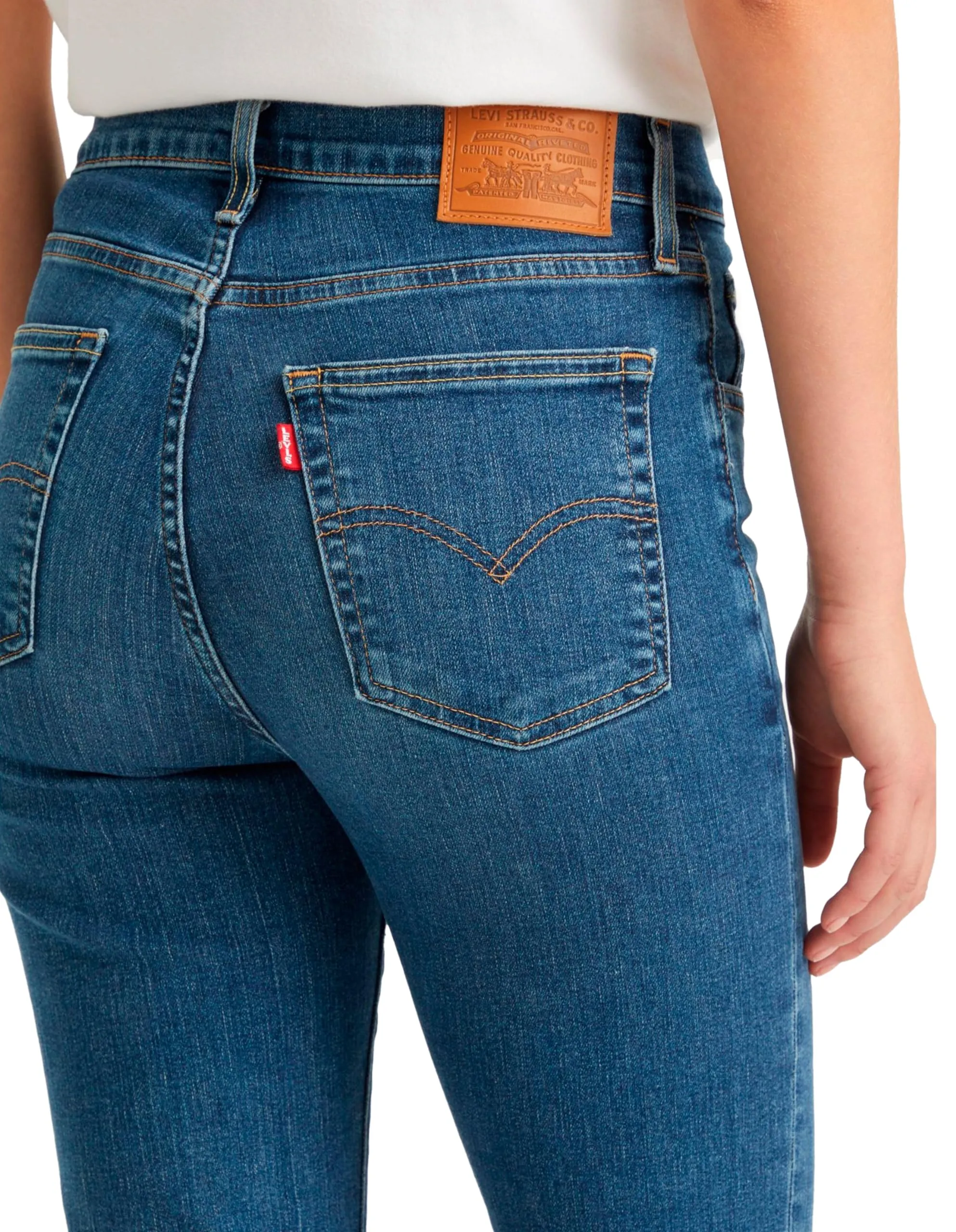 Levi's 724 High Rise Straight Jeans Donna, Blue Wave Mid, 33W / 32L - immagine 3