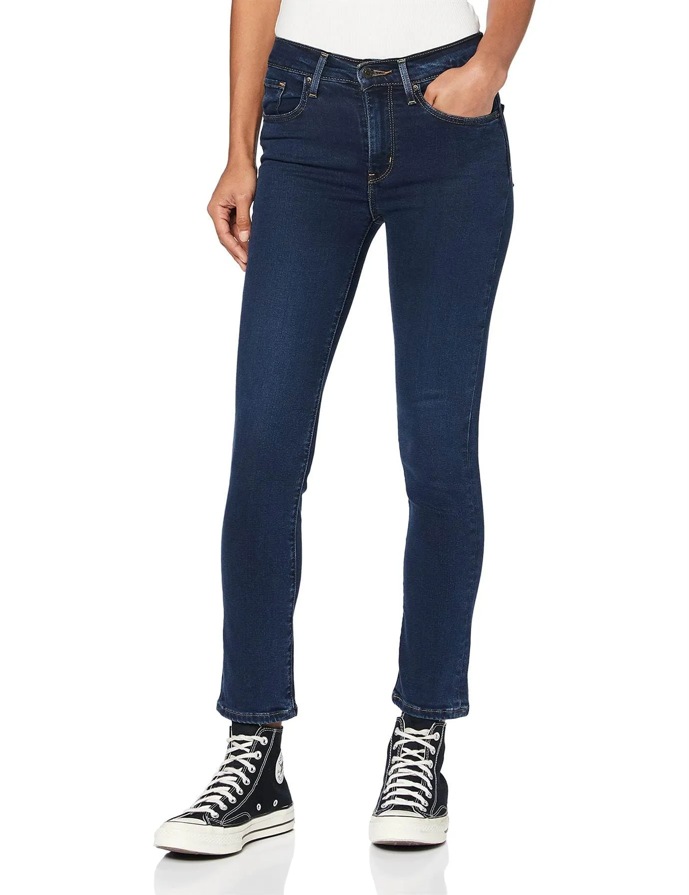 Levi's 724 High Rise Straight Jeans Donna, Blu Bogota Sass, 24W / 28L - immagine 1