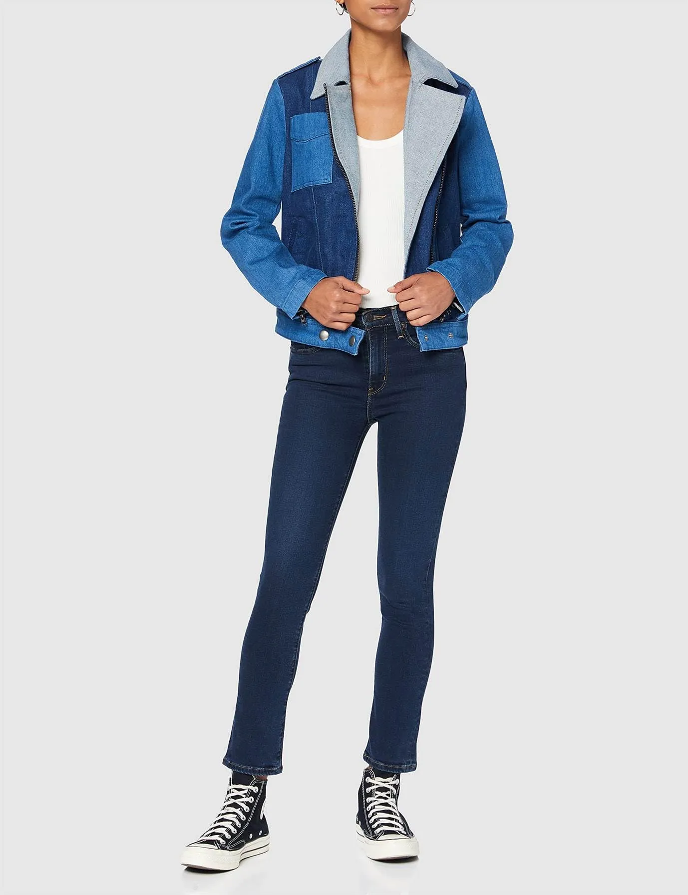 Levi's 724 High Rise Straight Jeans Donna, Blu Bogota Sass, 25W / 30L - immagine 2