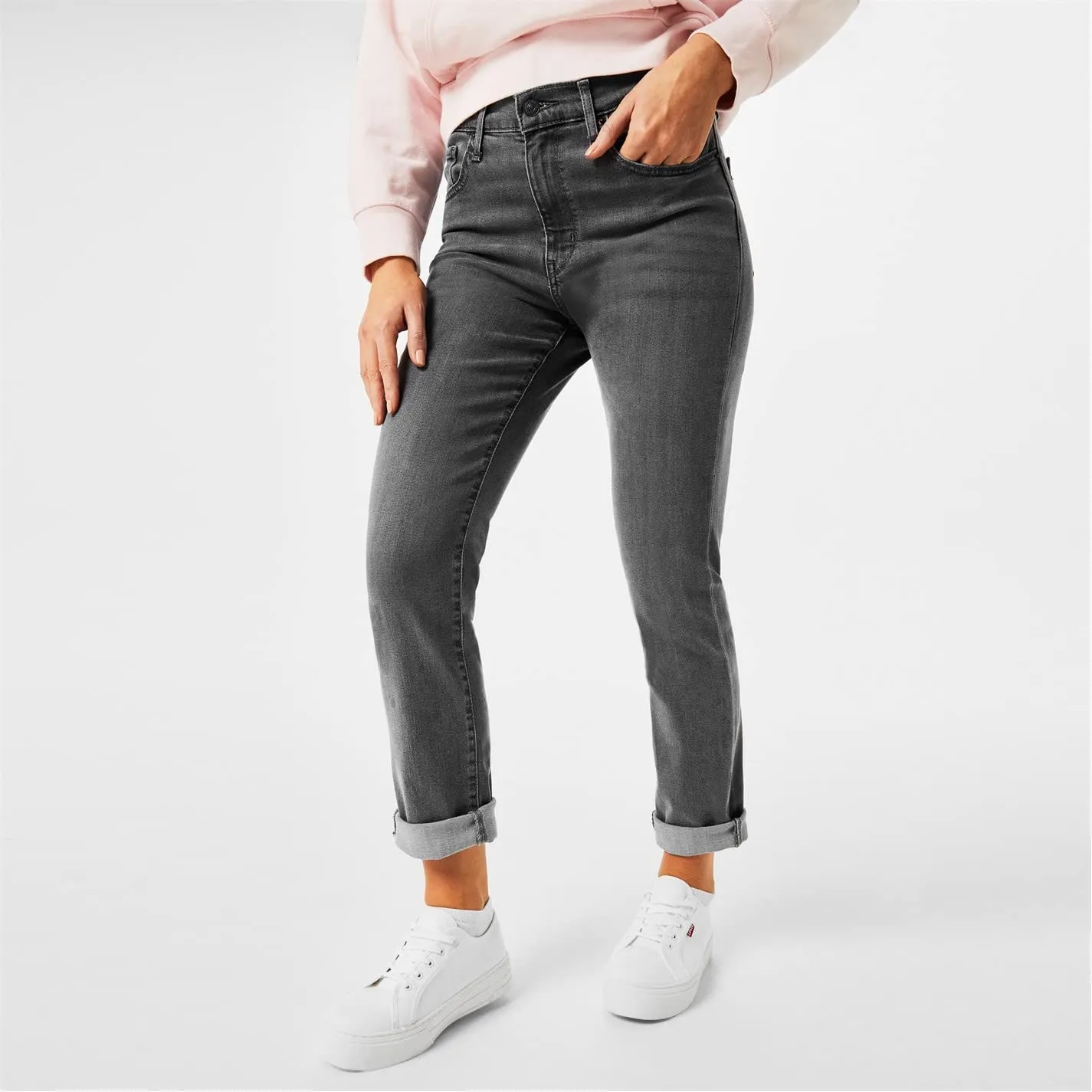 Levi's 724 High Rise Straight Jeans Donna, Black Worn In, 31W / 30L - immagine 5