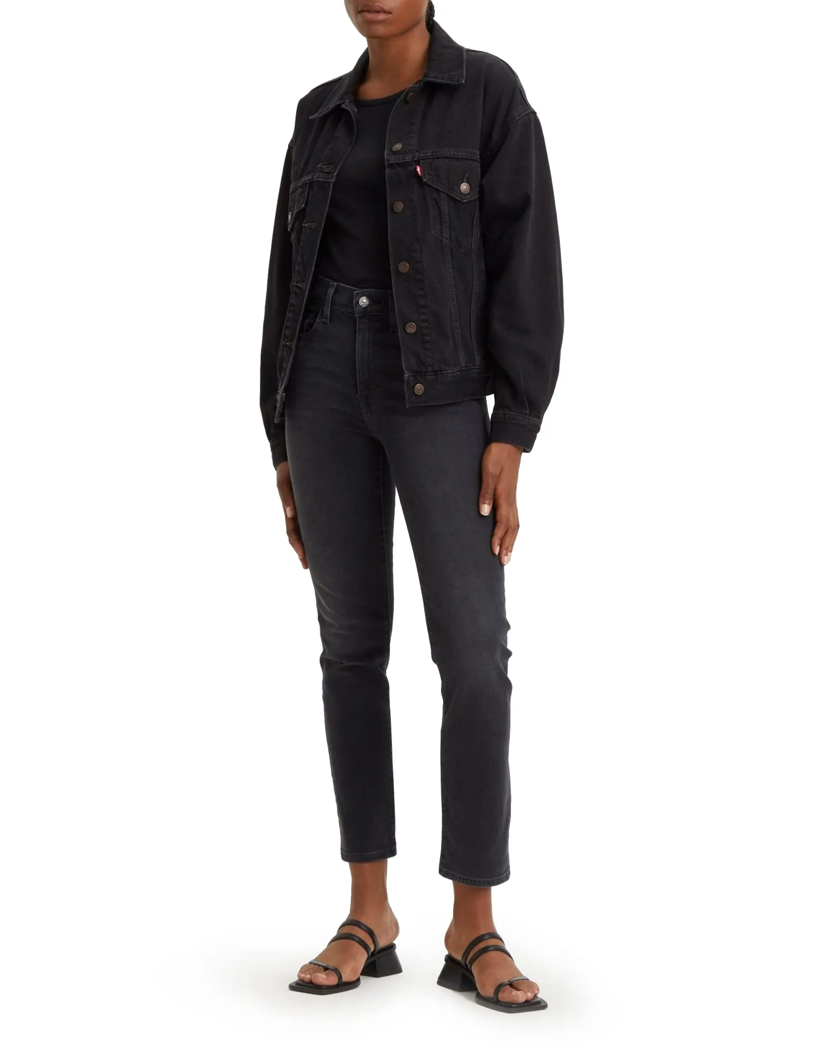 Levi's 724 High Rise Straight Jeans Donna, Nero (Never Forget), 27W / 30L - immagine 1