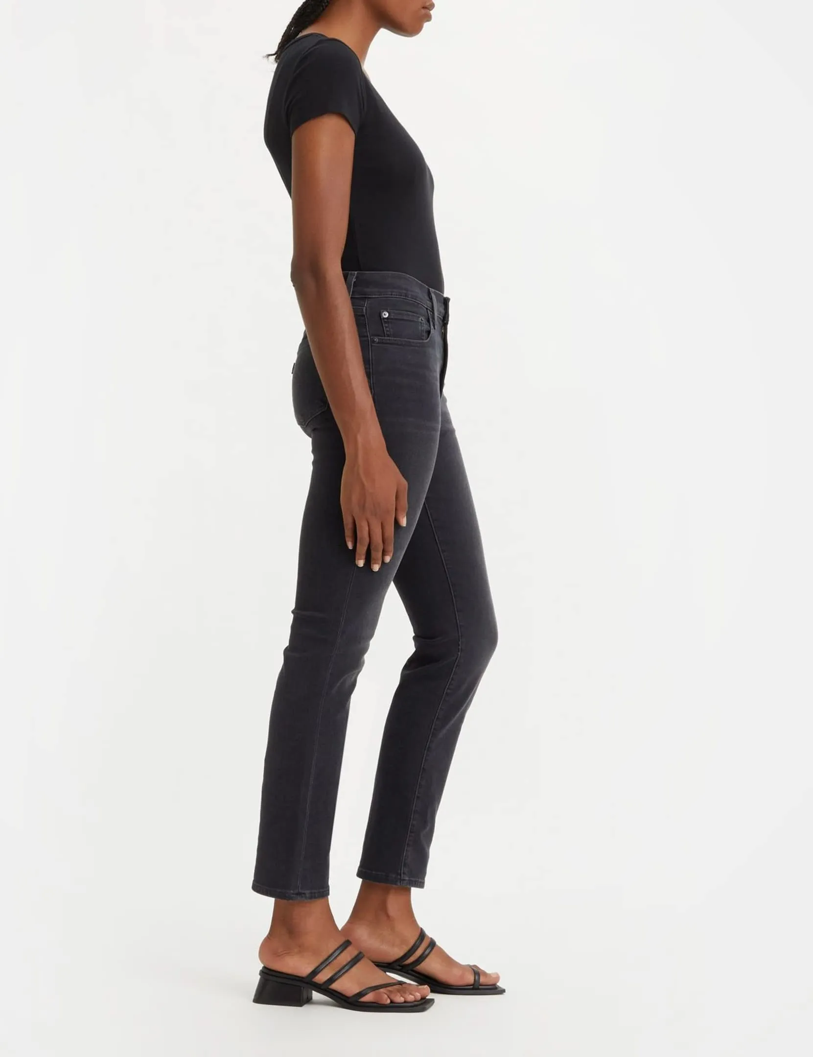 Levi's 724 High Rise Straight Jeans Donna, Nero (Never Forget), 27W / 30L - immagine 2