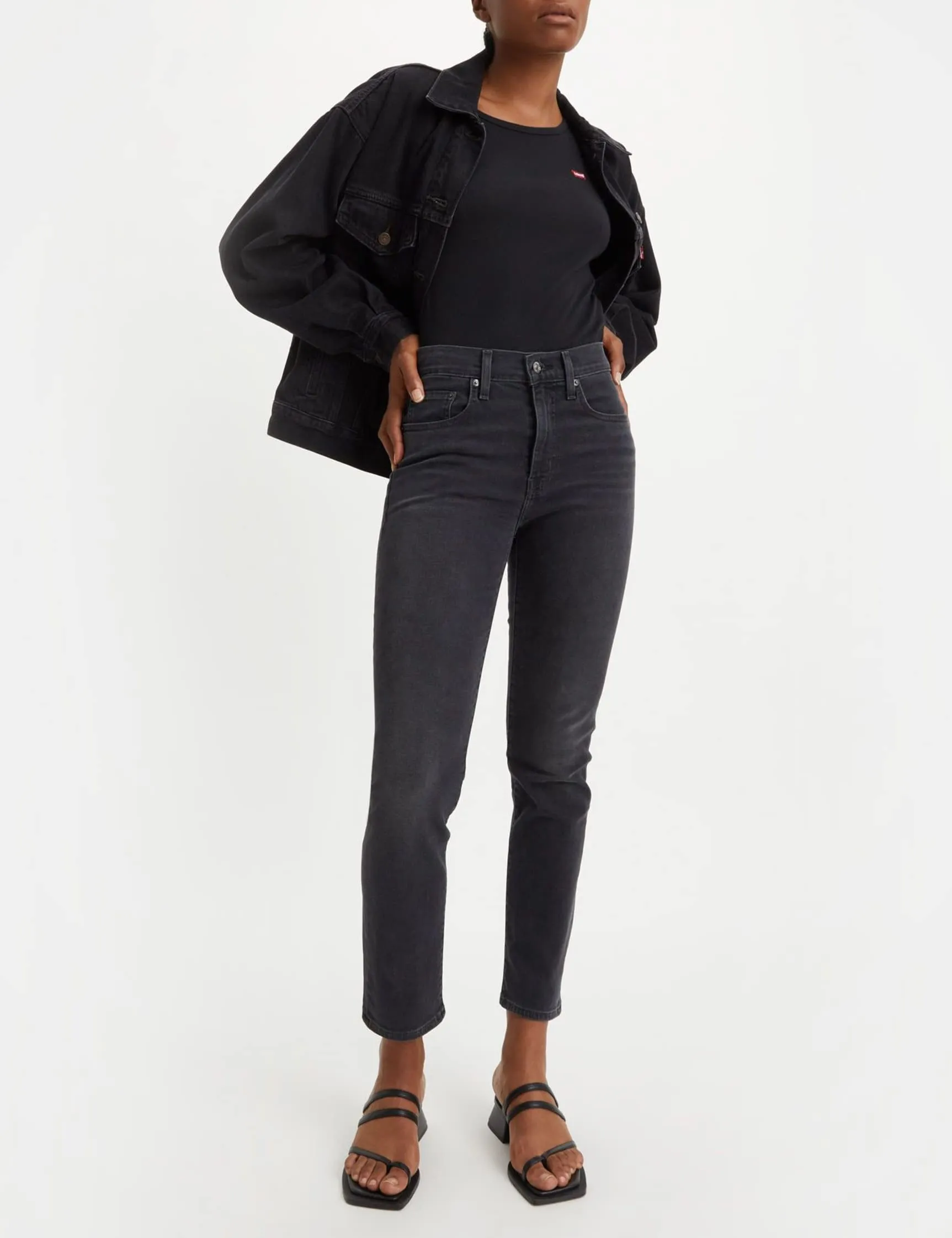 Levi's 724 High Rise Straight Jeans Donna, Nero (Never Forget), 27W / 32L - immagine 5