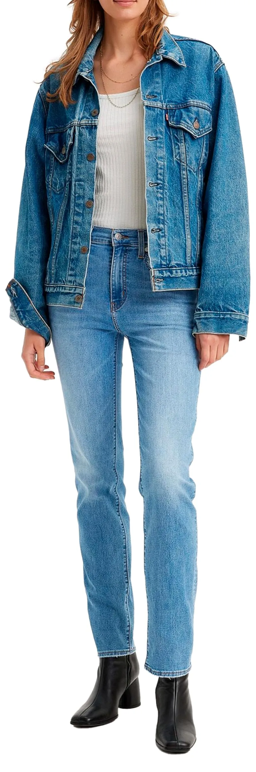 Levi's 724 High Rise Straight Jeans Donna, Cool Journey, 29W / 32L - immagine 1