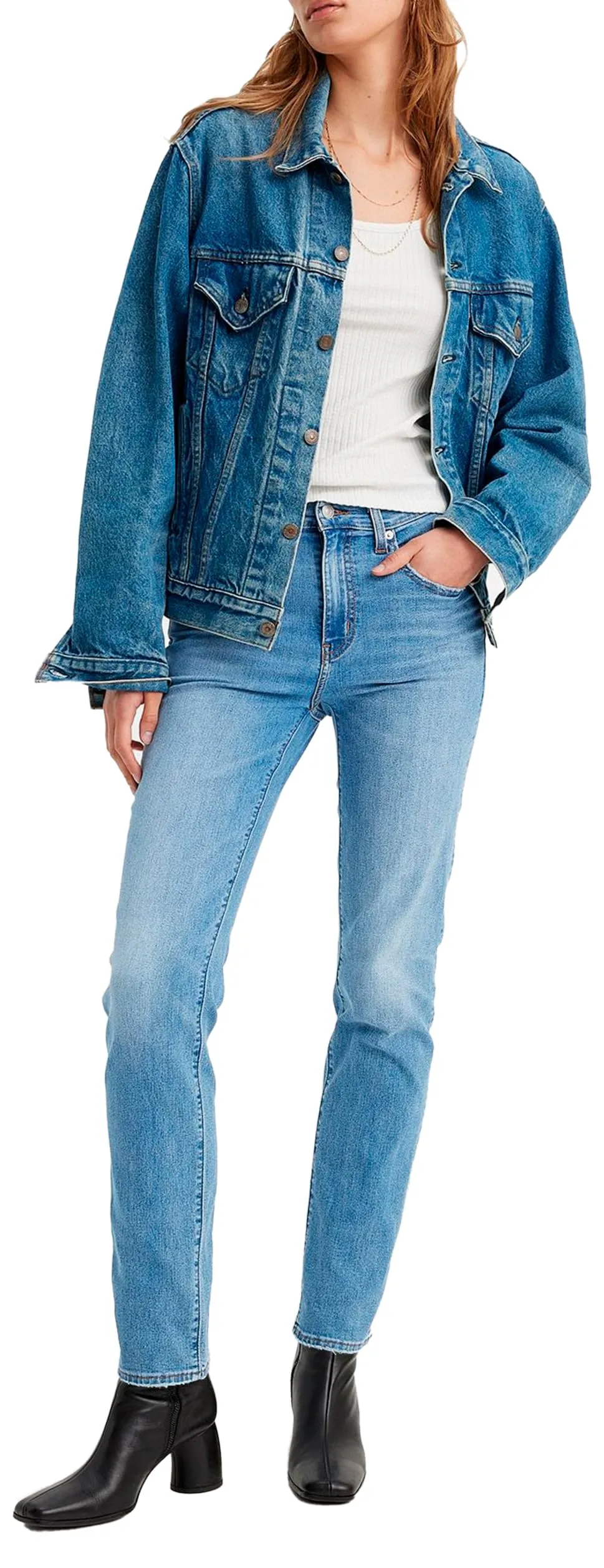 Levi's 724 High Rise Straight Jeans Donna, Cool Journey, 32W / 32L - immagine 5