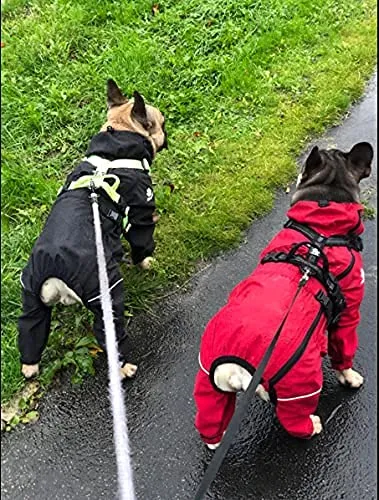 Morezi Impermeabile per cani a collo alto, rosso, S - immagine 6