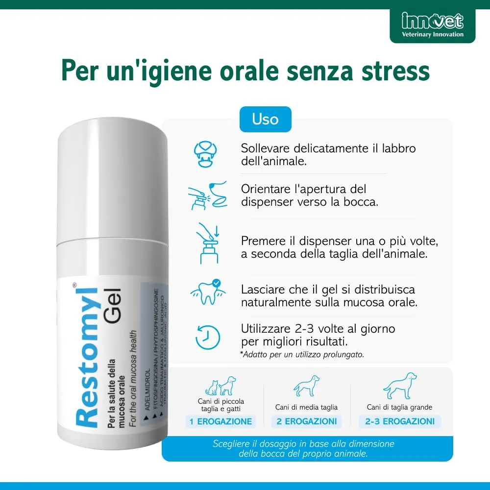 Innovet Restomyl Gel Orale per Cani e Gatti, 30 ml - immagine 4