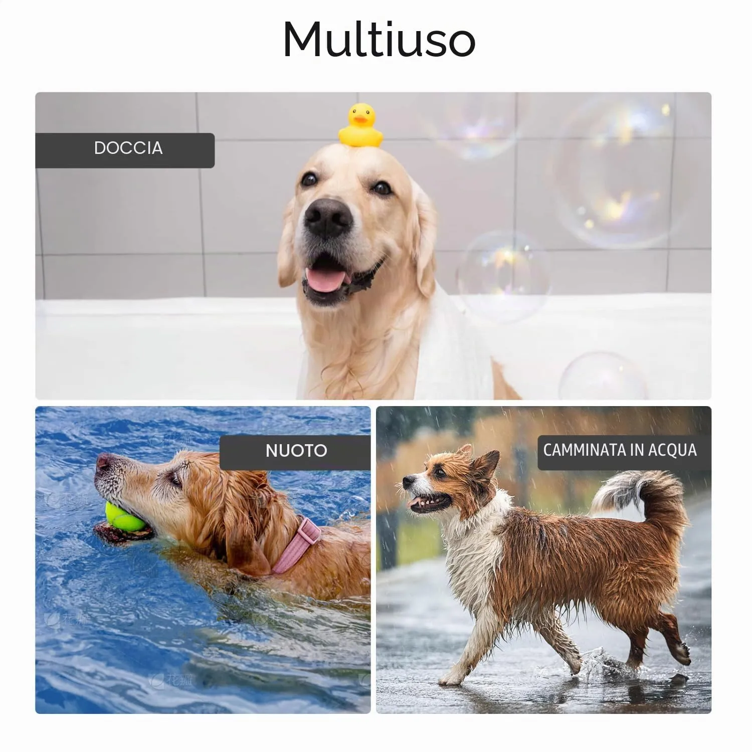 Nobleza Accappatoio in Microfibra per Cani e Gatti, Grigio, Taglia S - immagine 7