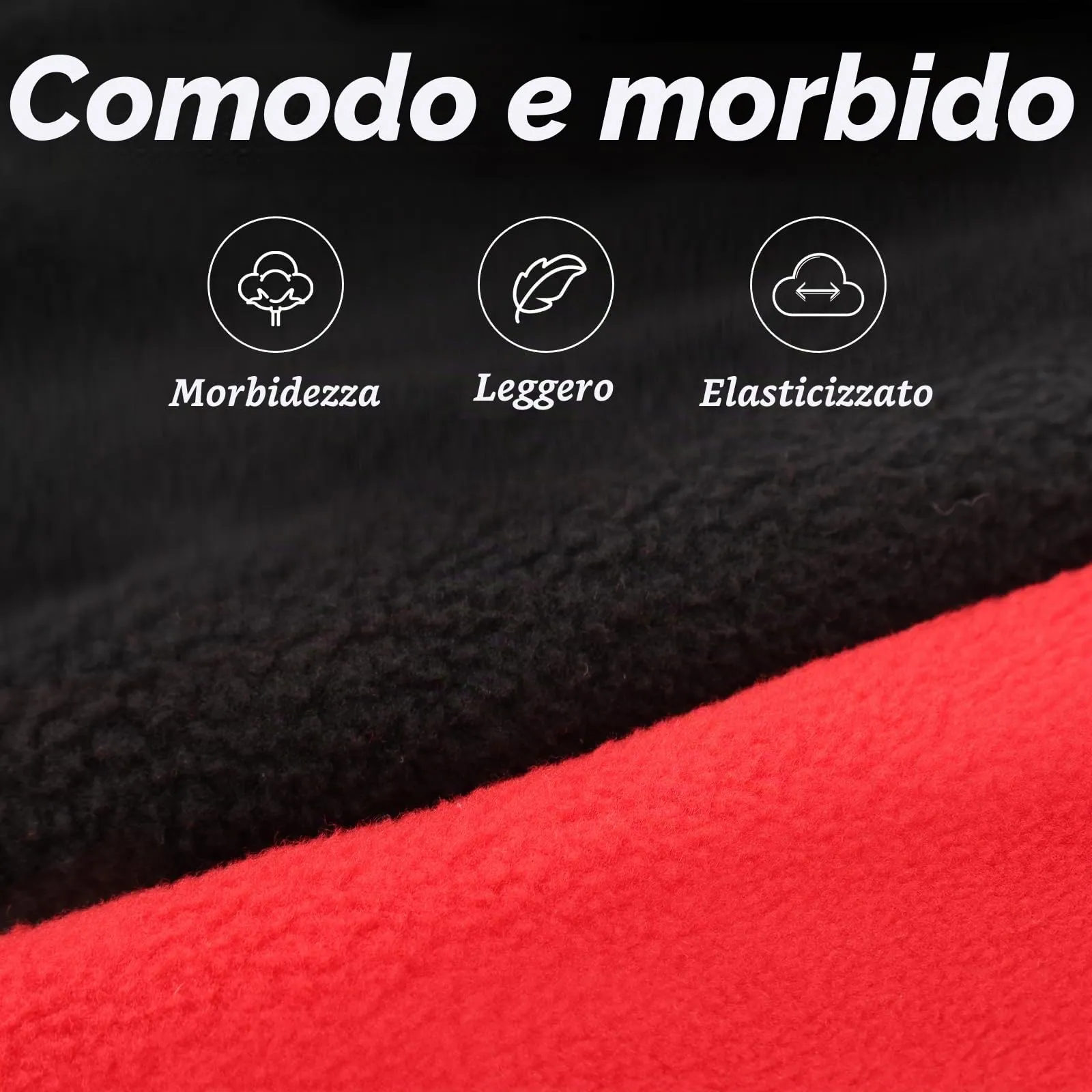 Sahunfri Set di 2 Maglioni in Pile per Cani e Gatti di Piccola Taglia, Giacca Invernale (Rosso+Nero, L) - immagine 3