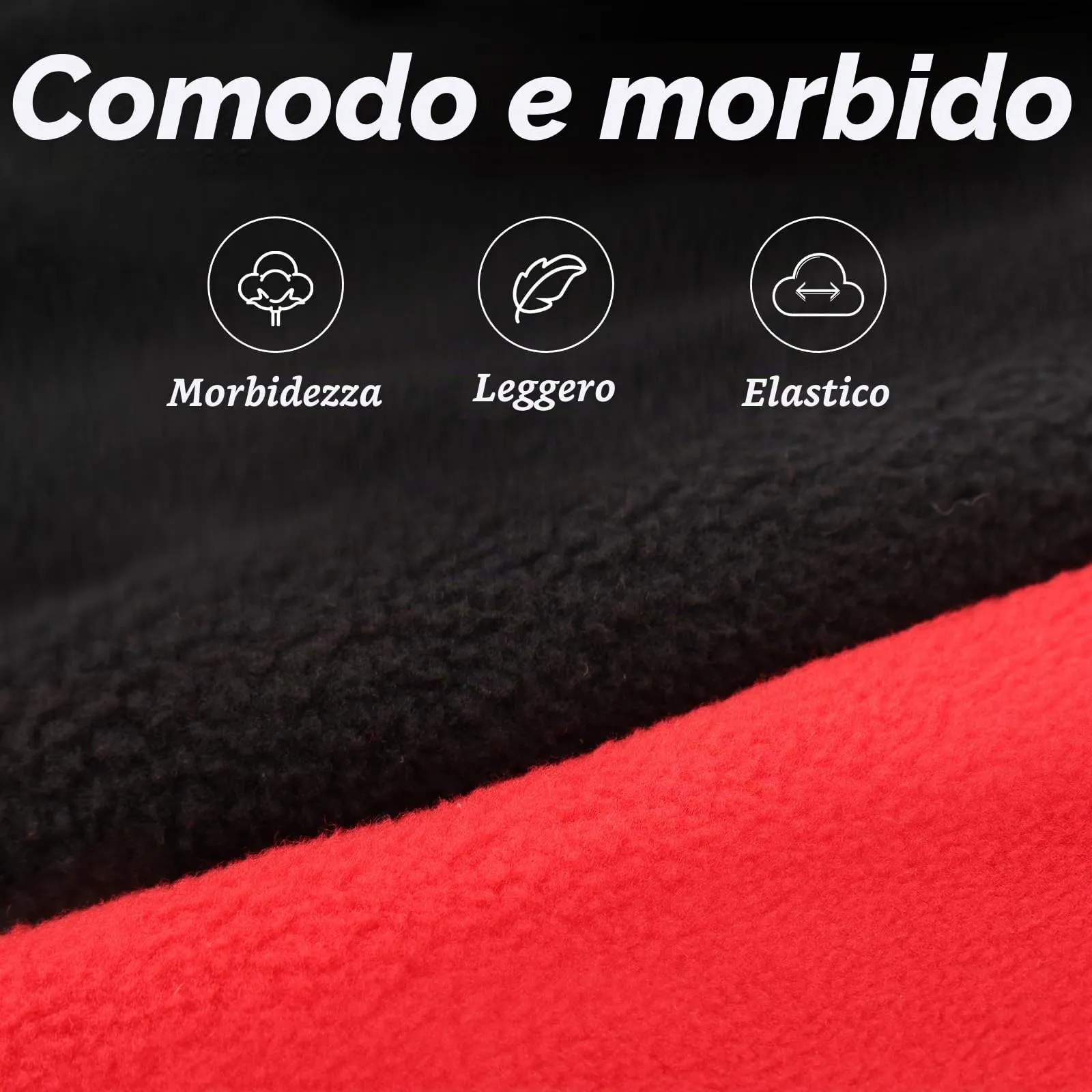 Sahunfri Set di 2 Maglioni in Pile per Cani e Gatti di Piccola Taglia, Giacca Invernale (Rosso+Nero, M) - immagine 3