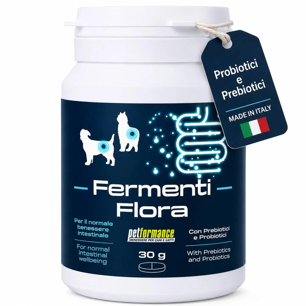 Petformance Fermentiflora Probiotici e Fermenti Lattici per Cani e Gatti, 30 cps - immagine 1