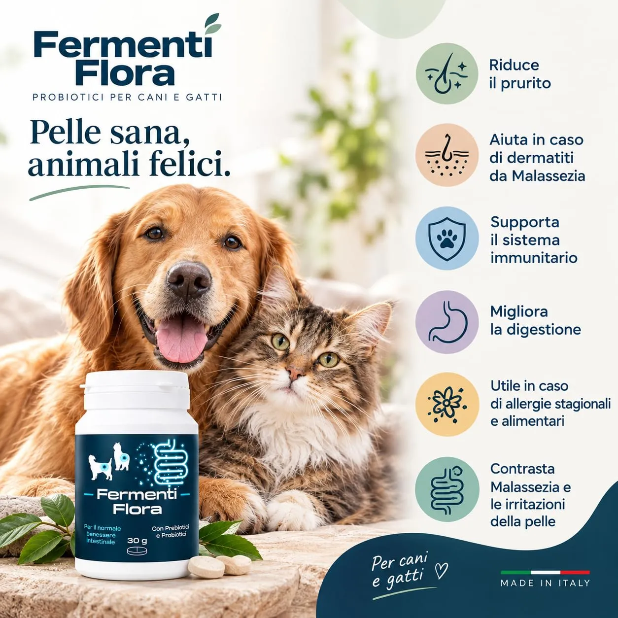 Petformance Fermentiflora Probiotici e Fermenti Lattici per Cani e Gatti, 30 cps - immagine 6