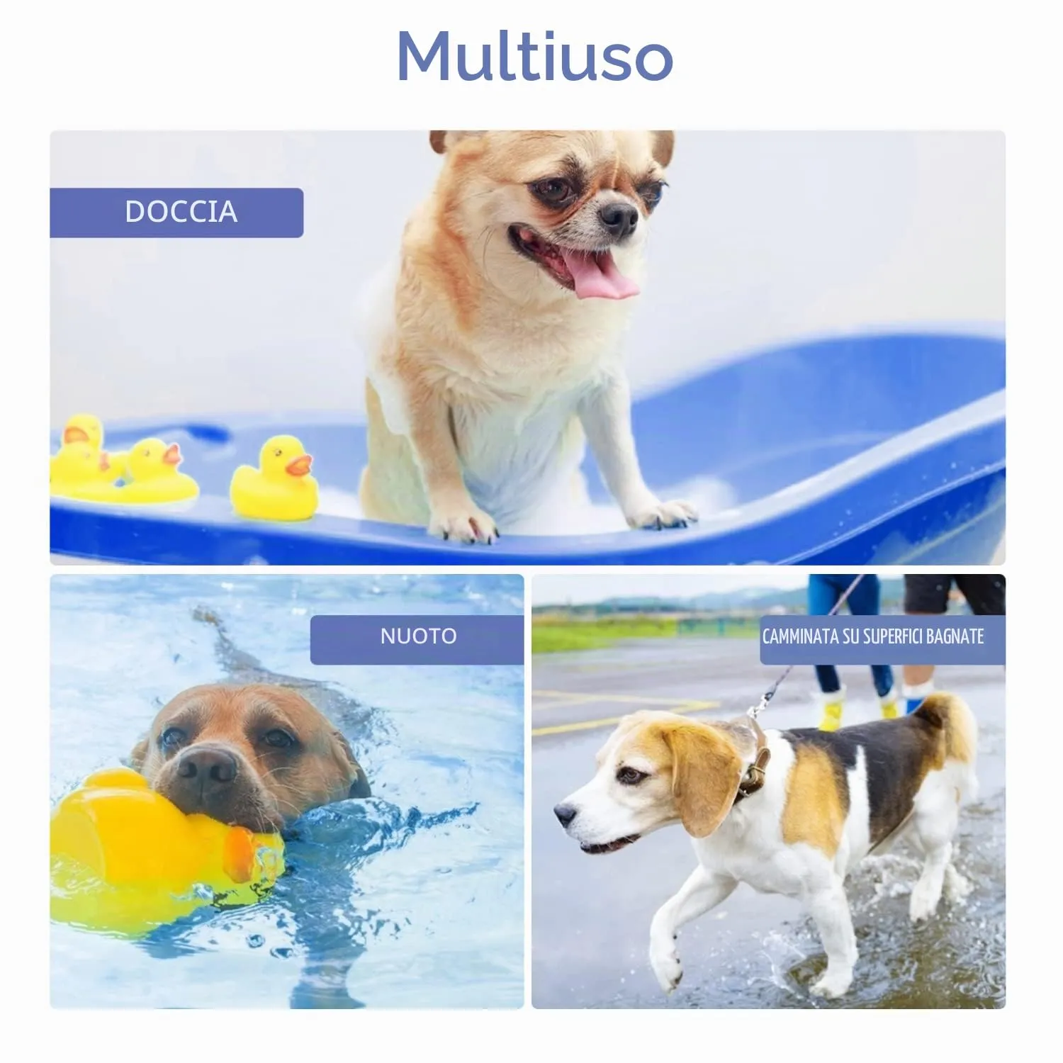 Nobleza Accappatoio in Microfibra per Cani e Gatti, Taglia L - immagine 5