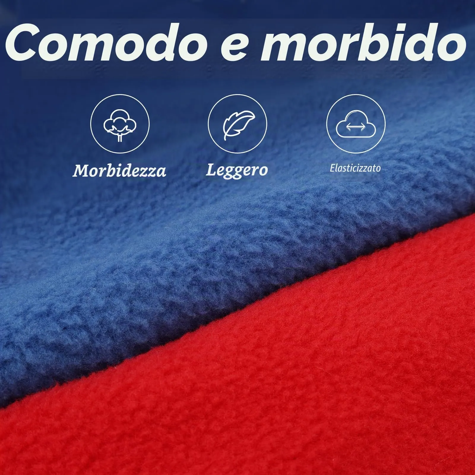 Sahunfri Maglioni in Pile per Cani e Gatti di Piccola Taglia, Set da 2 Pezzi (Rosso+Blu, L) - immagine 3