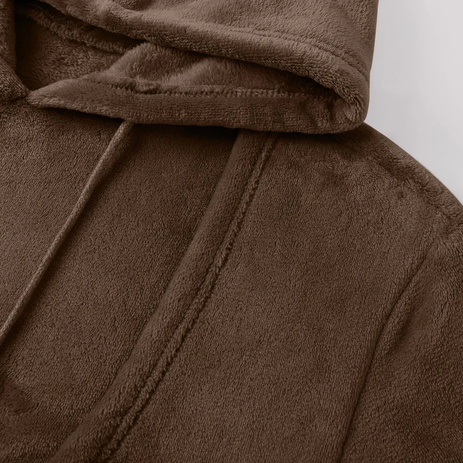 Felpa Donna in Peluche con Tasca Porta Animali, Hoodie in Pile Morbido con Cappuccio, Brown XL - immagine 4