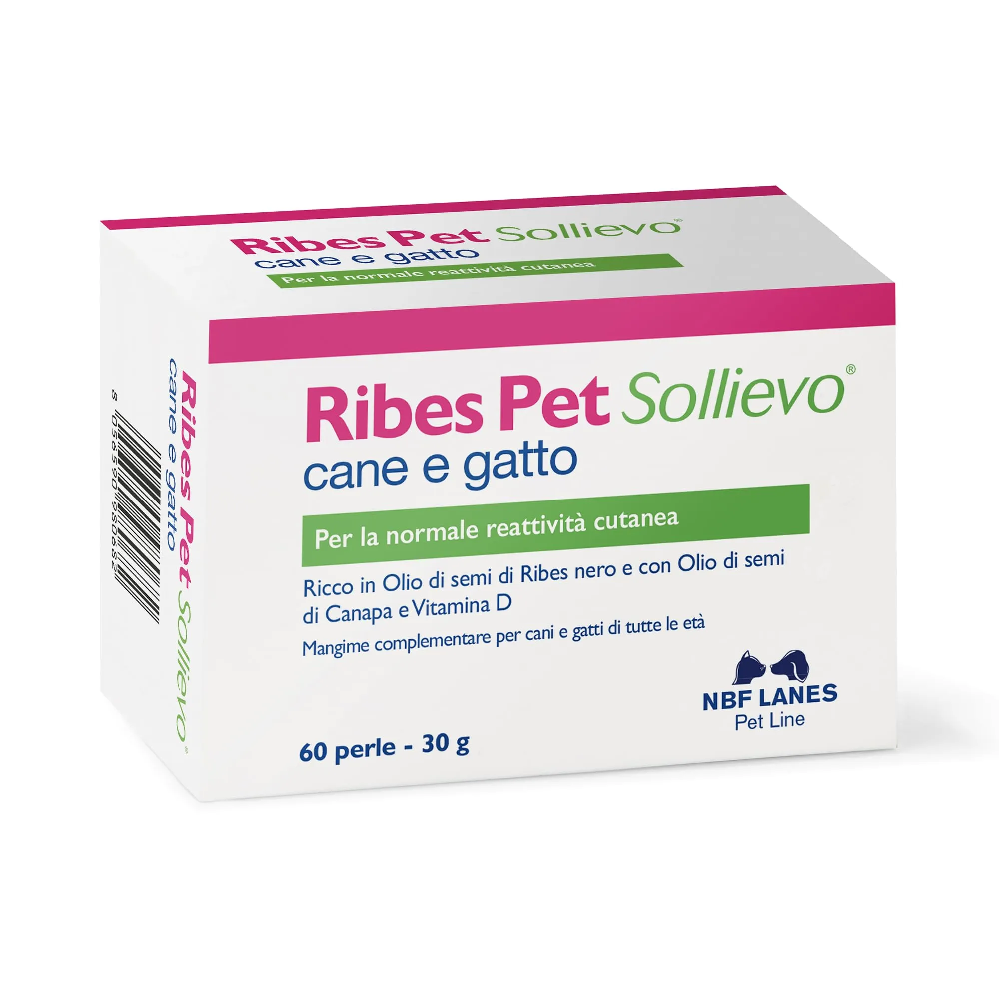 NBF Lanes Ribes Pet Sollievo Cane e Gatto, 60 Perle - immagine 1