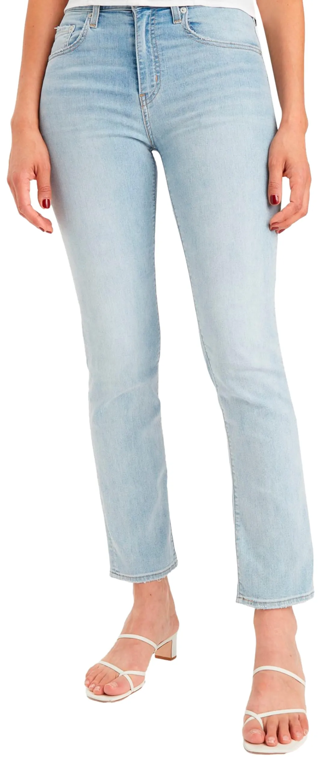 Levi's 724 High Rise Straight Jeans Donna, Cool Bright in Blue, 26W / 32L - immagine 5