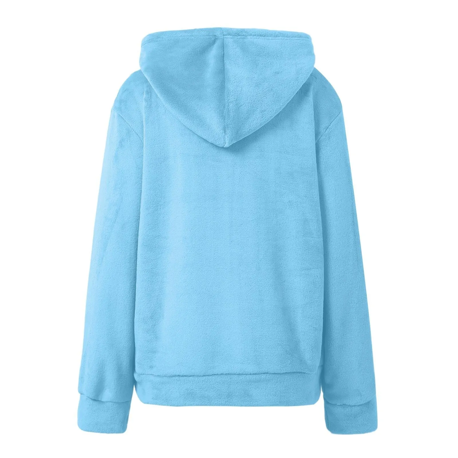 Felpa con Cappuccio Donna con Tasca Porta Animali, Blu, XXL - immagine 5