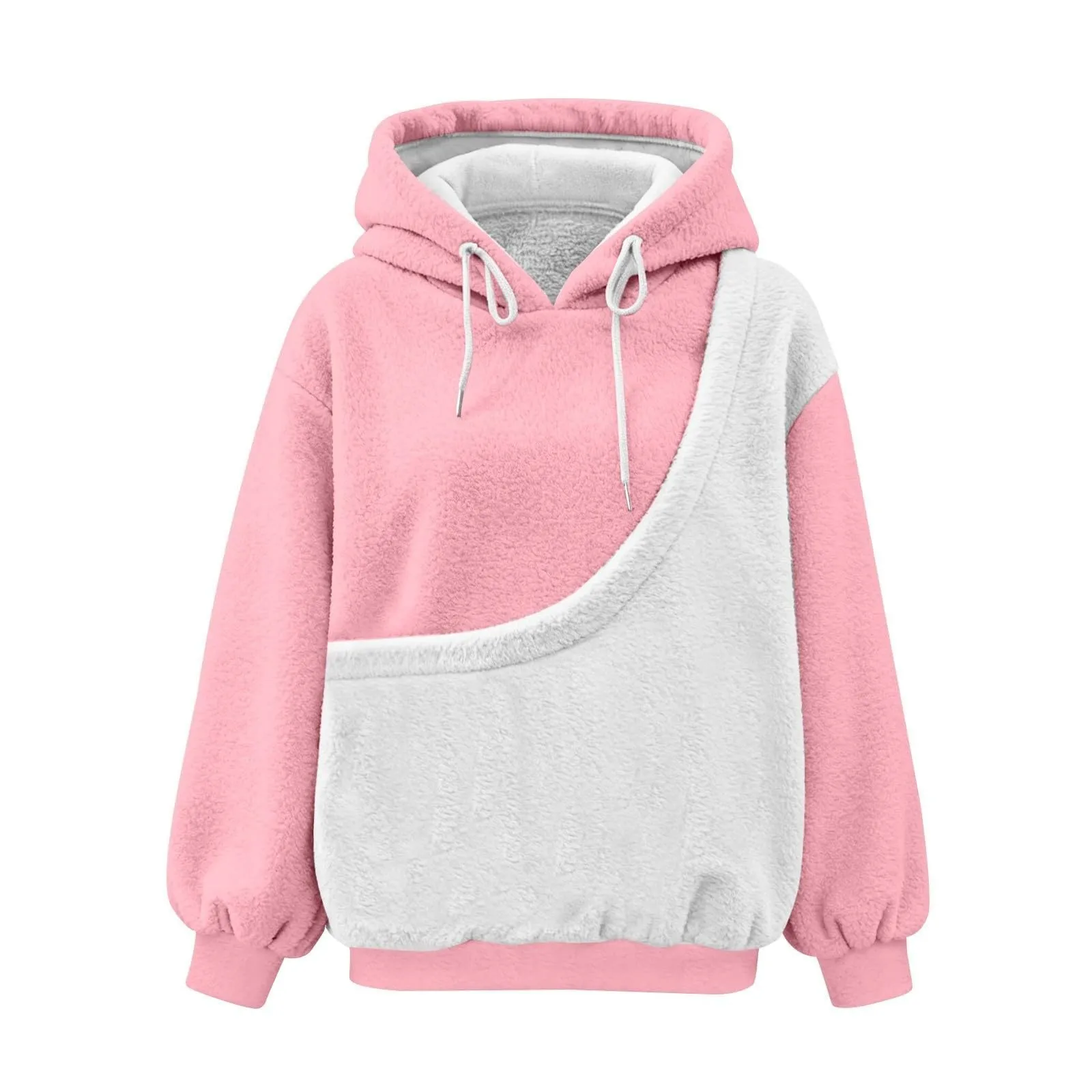 Felpa con Cappuccio Donna con Tasca Porta Animali, Rosa, XL - immagine 4