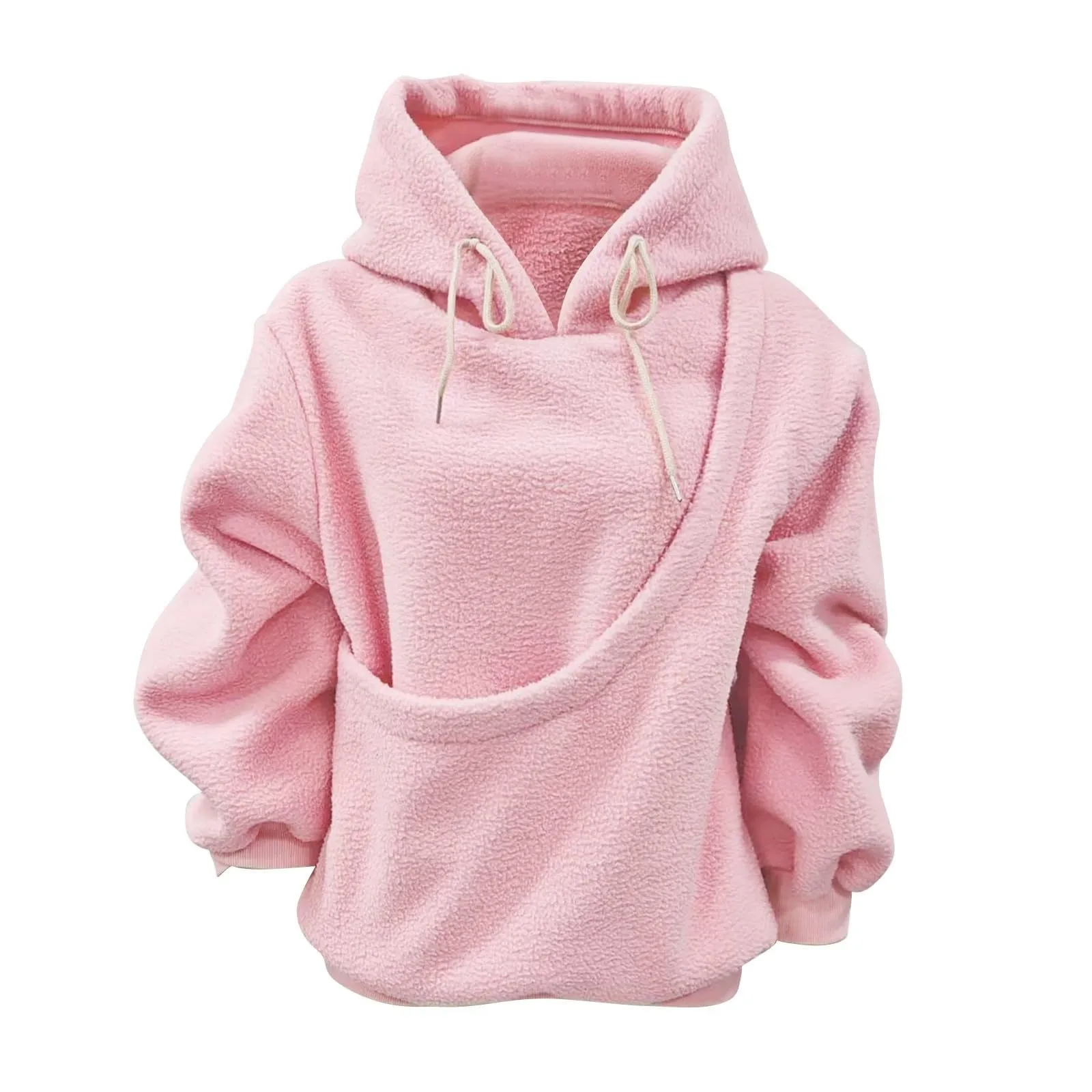 Felpa con Cappuccio e Tasca a Marsupio per Cani e Gatti, Rosa, XL - immagine 6