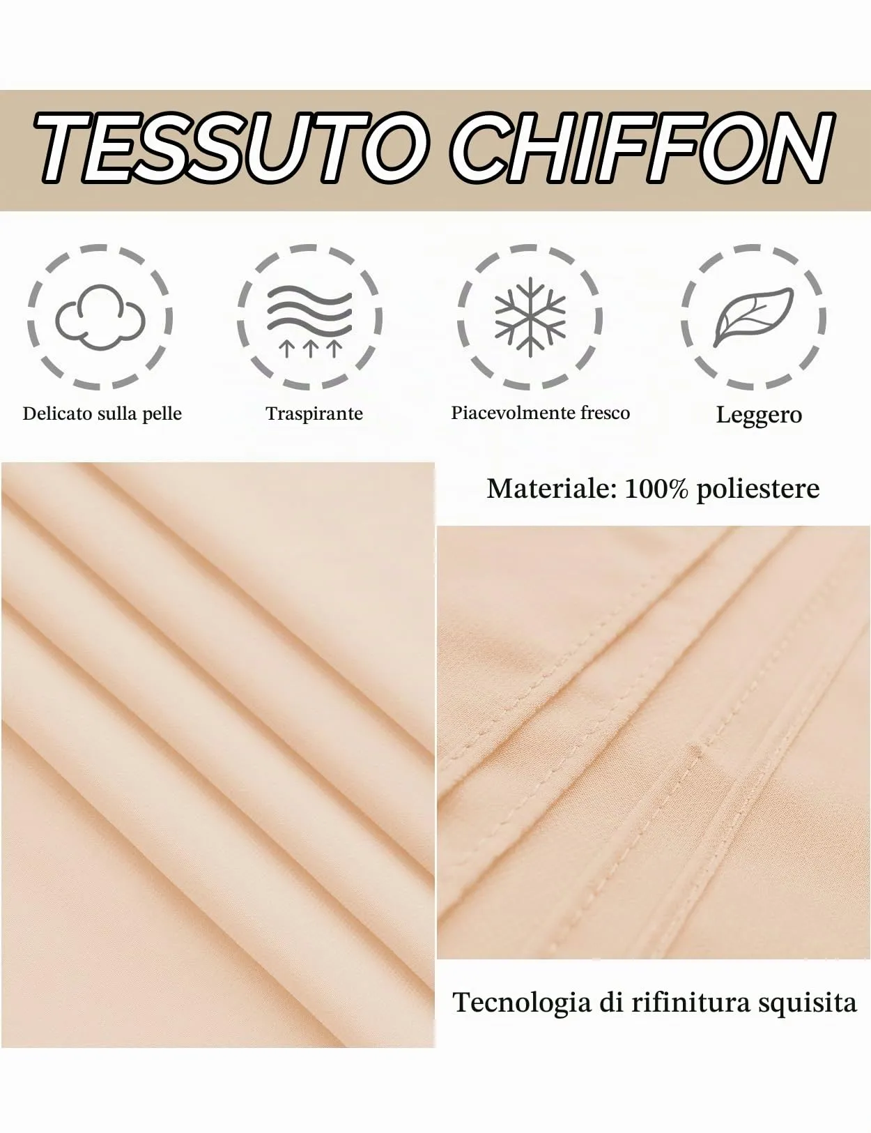 BEAUTELICATE Scialle Coprispalle in Chiffon per Donna - immagine 4