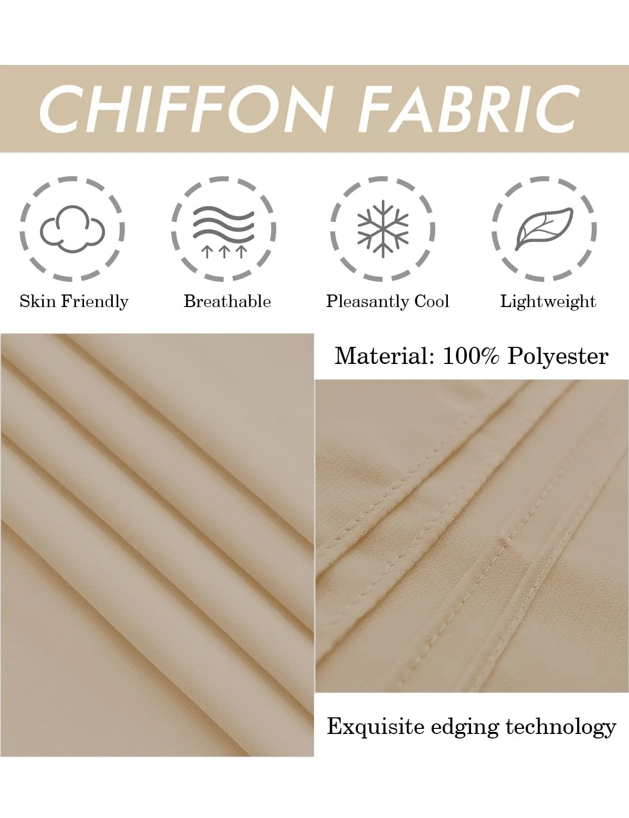 BEAUTELICATE Scialle Coprispalle Elegante Donna in Chiffon per Sposa e Cerimonie - immagine 4