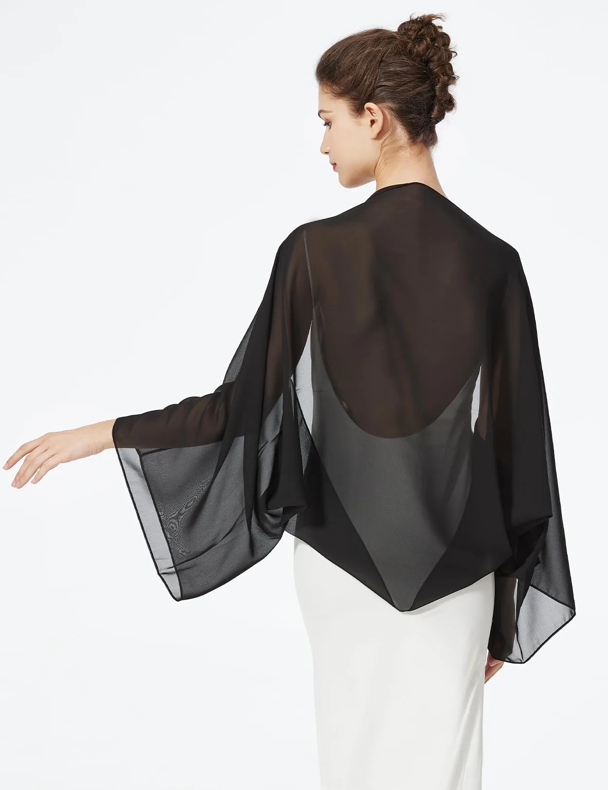BEAUTELICATE Scialle Coprispalle Elegante in Chiffon per Donna - immagine 2
