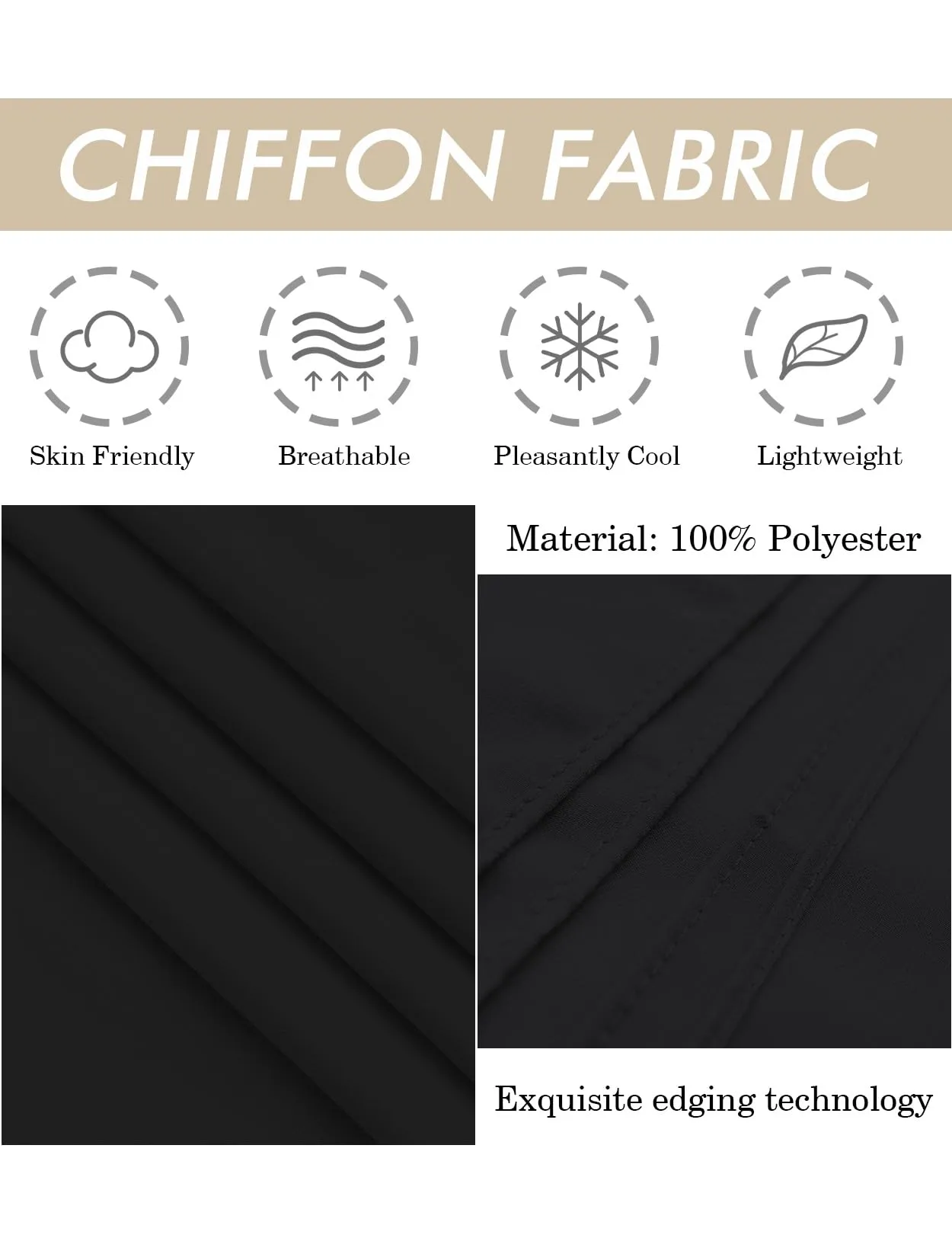 BEAUTELICATE Scialle Coprispalle Elegante in Chiffon per Donna - immagine 6