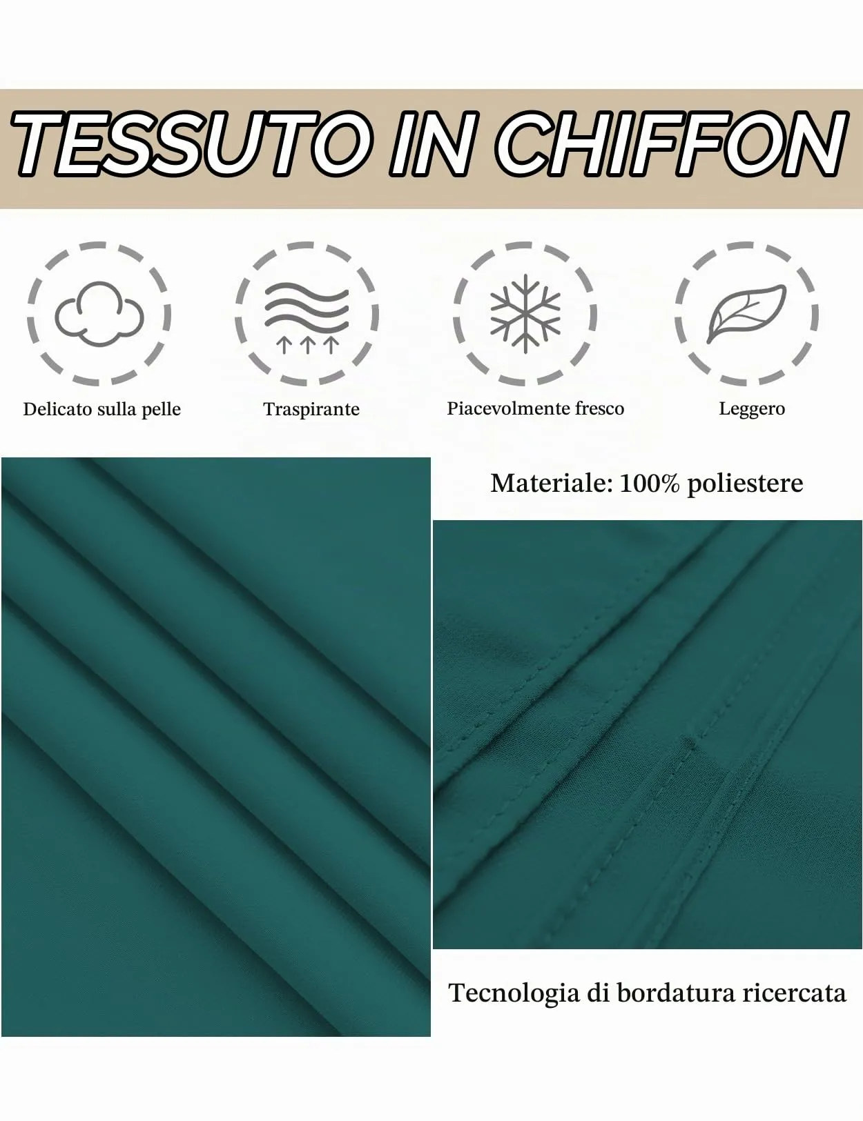 BEAUTELICATE Scialle Coprispalle in Chiffon per Donna - immagine 5
