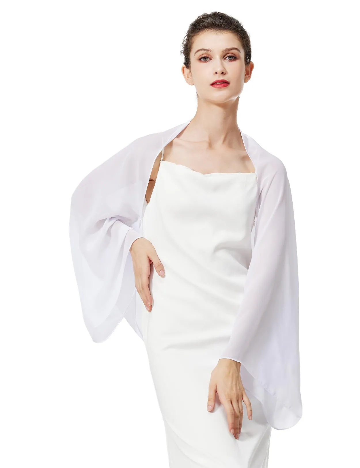 BEAUTELICATE Scialle Coprispalle Elegante in Chiffon per Donna - immagine 1