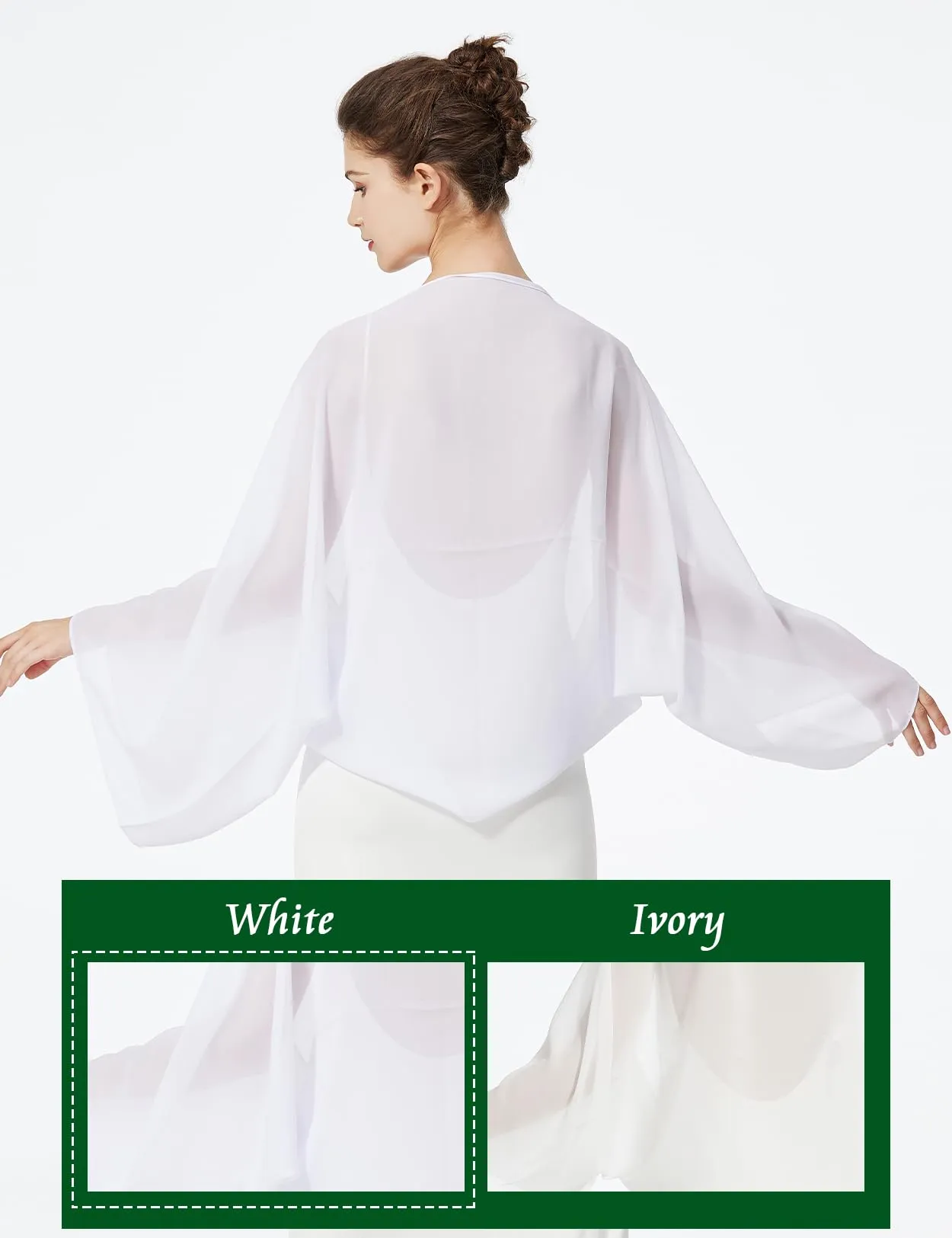 BEAUTELICATE Scialle Coprispalle Elegante in Chiffon per Donna - immagine 3