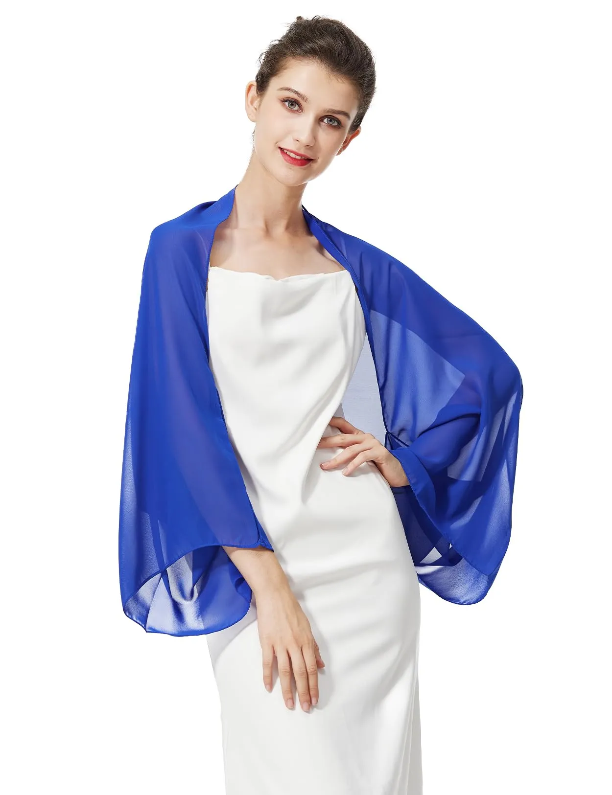 BEAUTELICATE Scialle Coprispalle Elegante Donna in Chiffon per Sposa e Cerimonia - immagine 1