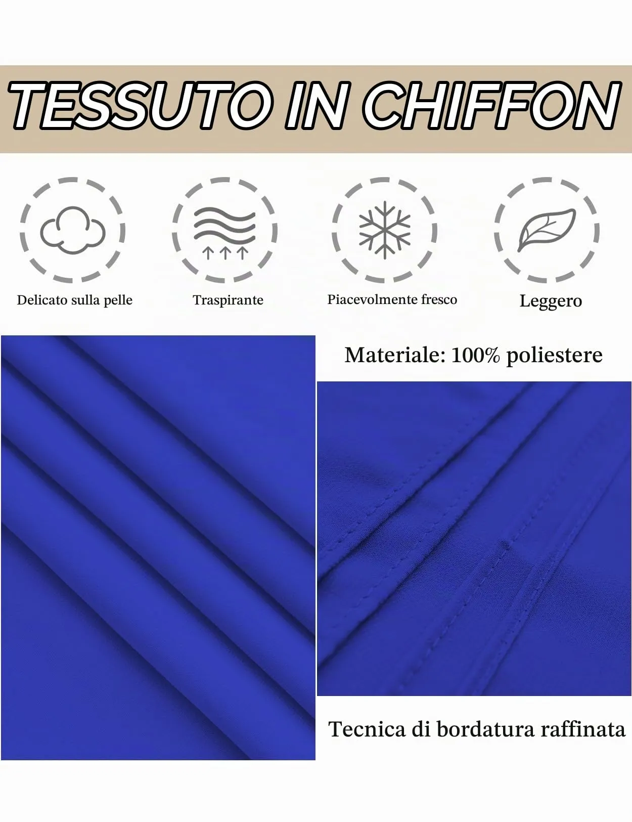 BEAUTELICATE Scialle Coprispalle Elegante Donna in Chiffon per Sposa e Cerimonia - immagine 5